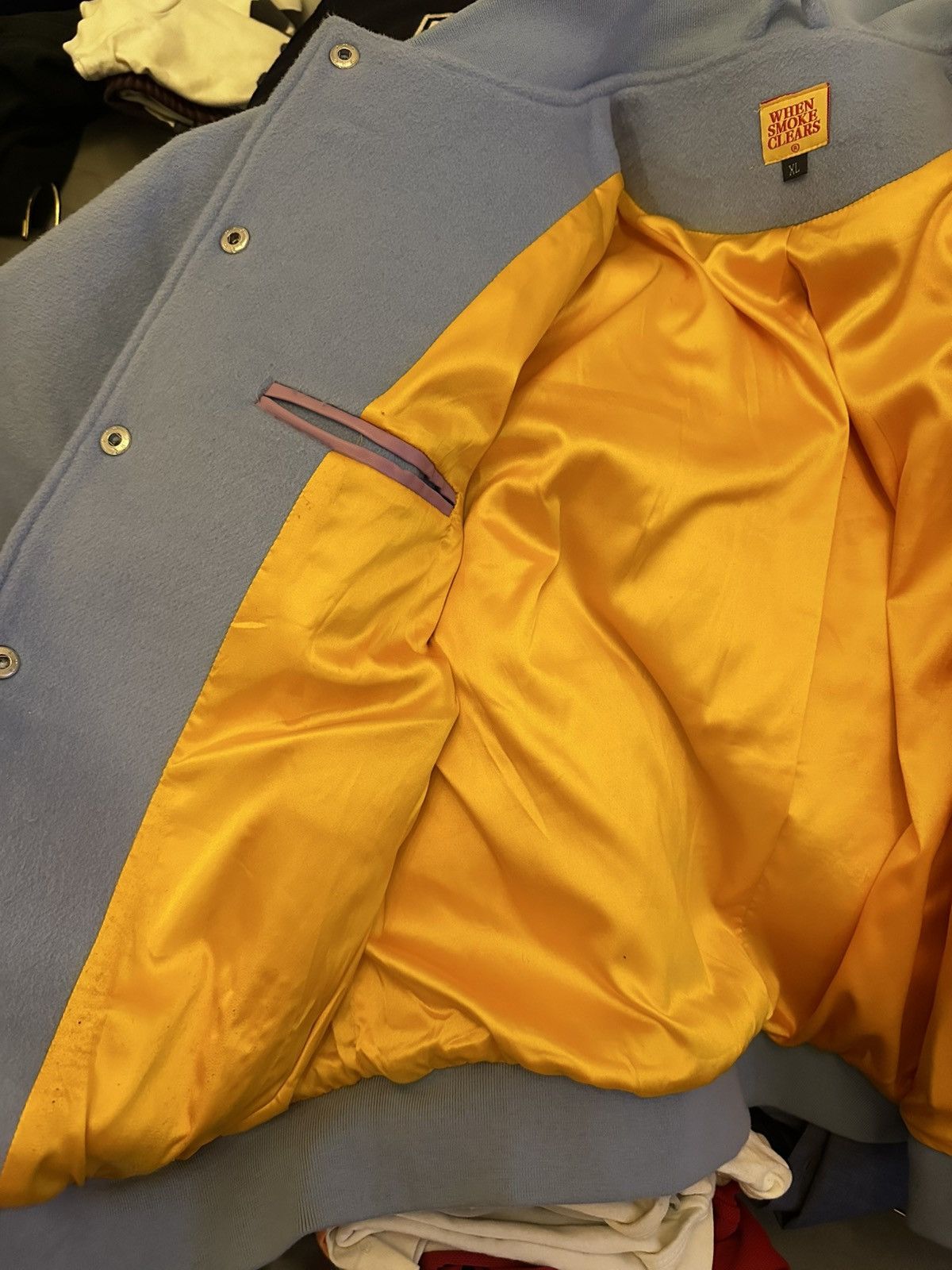 Whensmokeclears Handmade Leather + Felt Bomber Jacket (WhenSmokeClears) Size US XL / EU 56 / 4 - 4 Thumbnail