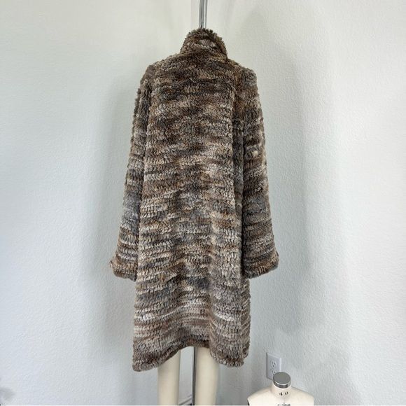 Vintage Cassin New York Rabbit Ribbon Fur Coat Scarf Wrap Midi Pocke Size L / US 10 / IT 46 - 6 Thumbnail