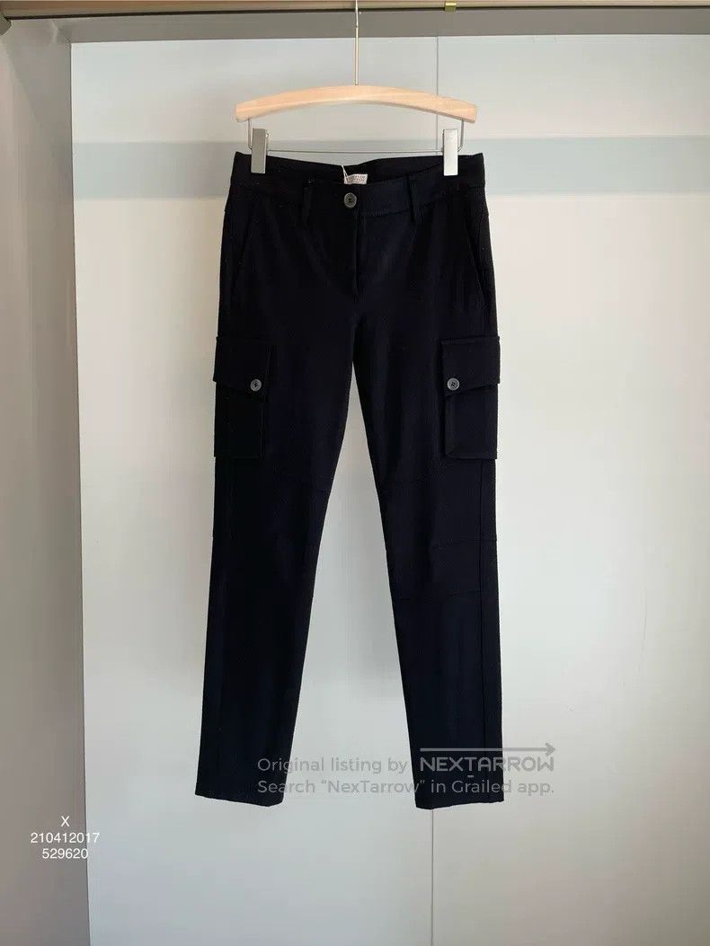 Brunello Cucinelli Brunello Cucinelli Black Wool Casual Trousers Size 26" / US 2 / IT 38 - 1 Thumbnail
