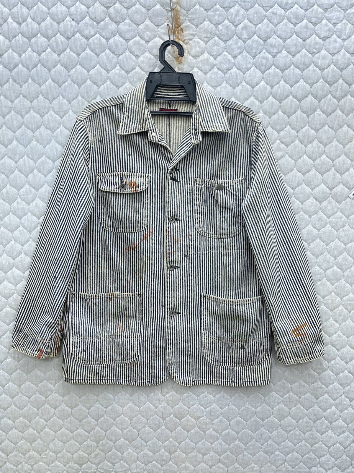 Johnbull 🔥🔥🔥ARCHIVE VINTAGE JOHN BULL HICKORY STRIPE CHORE JACKET Size US M / EU 48-50 / 2 - 2 Thumbnail