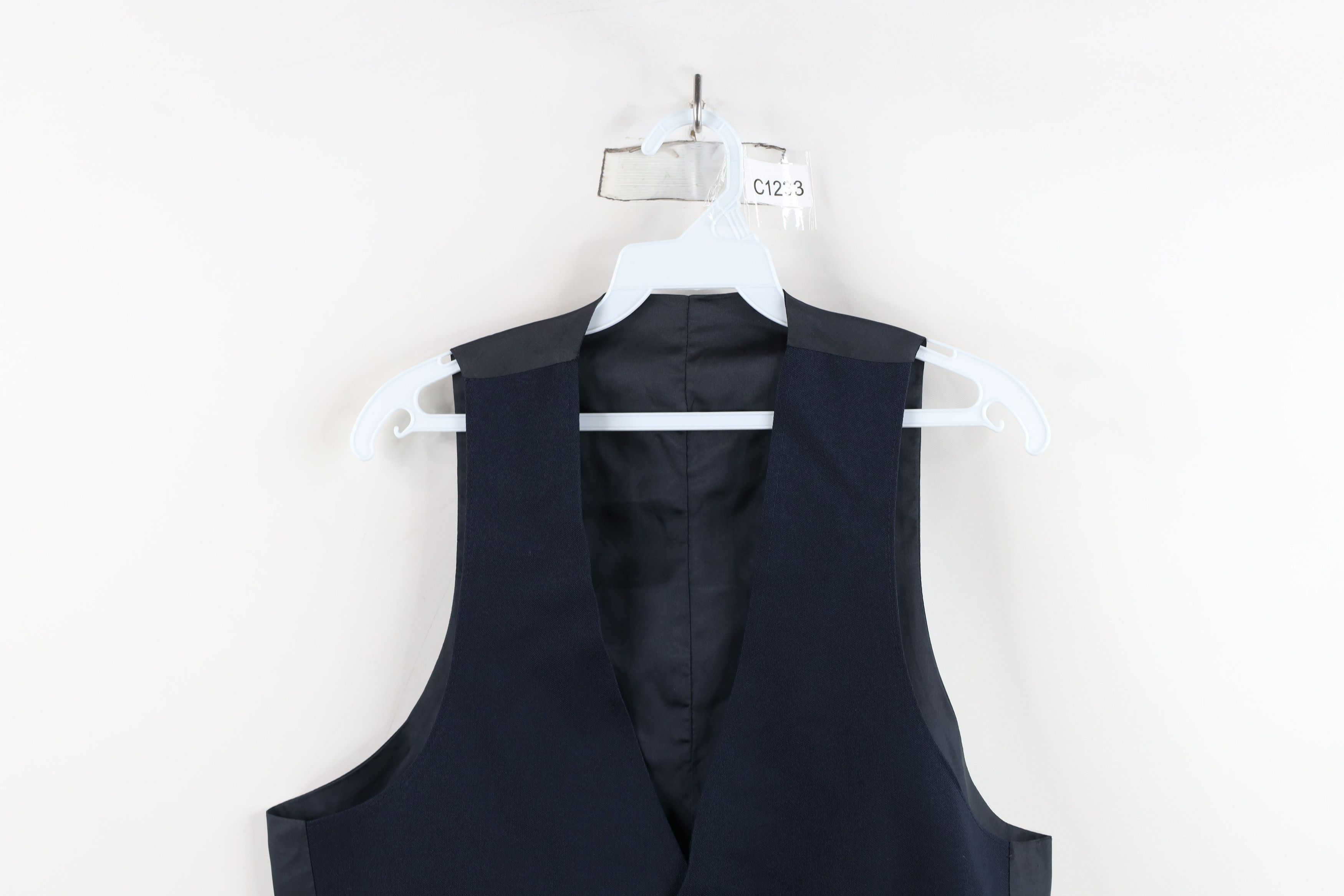Vintage Vintage 70s Streetwear Button Suit Vest Jacket Navy Blue Size US L / EU 52-54 / 3 - 2 Thumbnail