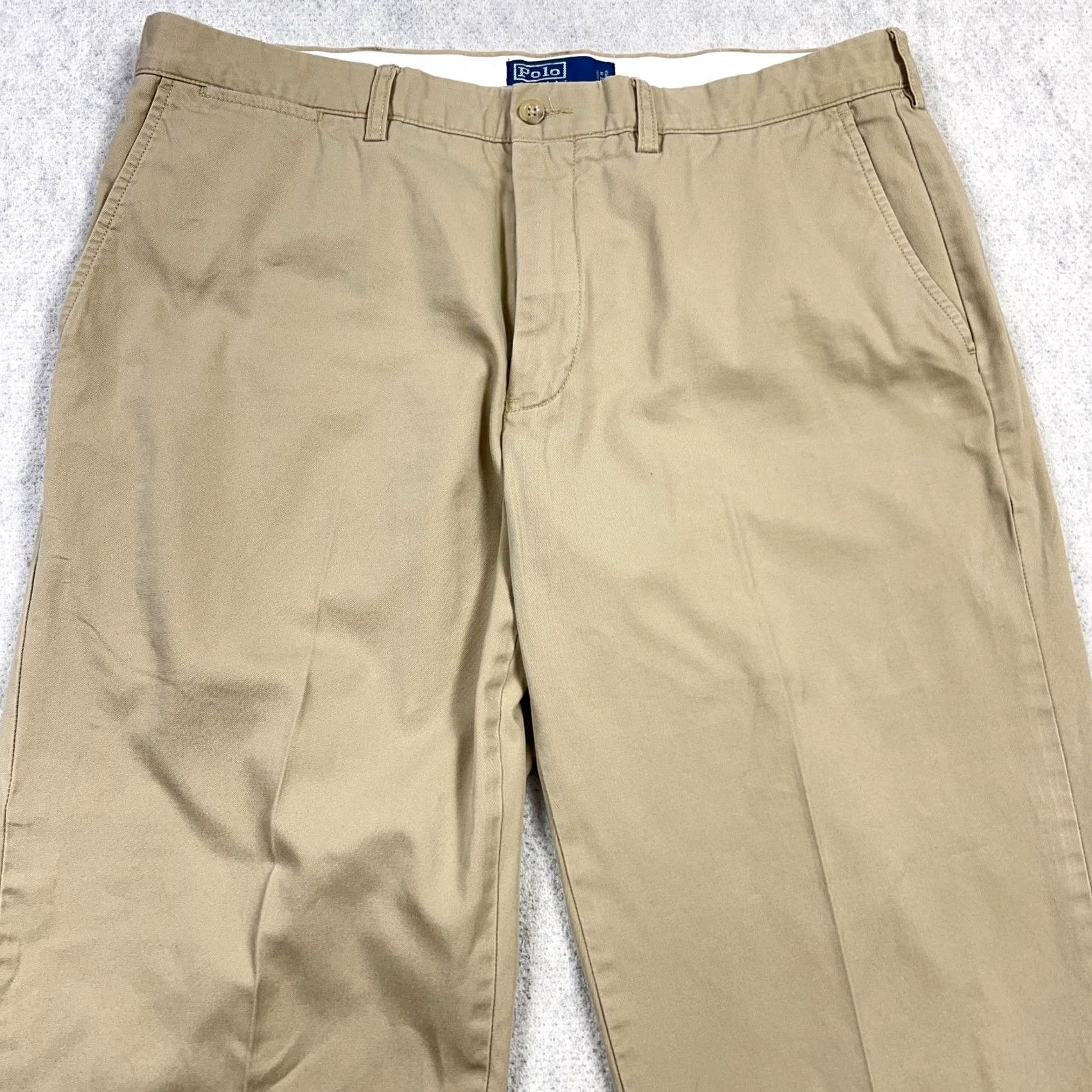 Polo Ralph Lauren Polo Ralph Lauren Pants Men 36x30 Chino Flat Front Straight 5-Pocket Beige Twill Vintage No Size US M / EU 48-50 / 2 - 5 Thumbnail