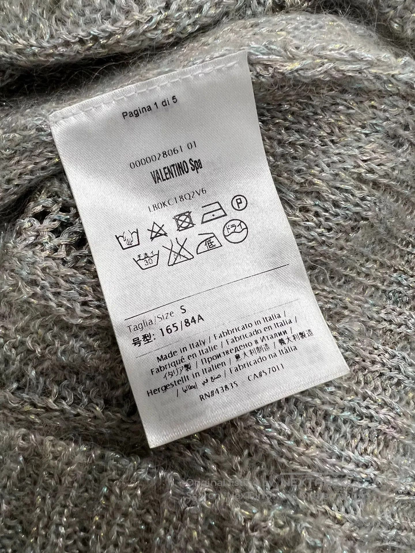 Valentino Valentino Gray Ruffled Collar Sweater. Size US S / EU 44-46 / 1 - 5 Thumbnail