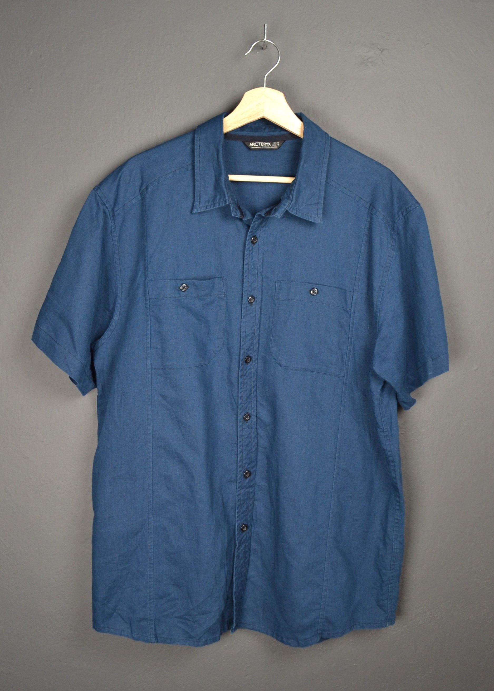 Arc'teryx Arc'teryx Ravelin SS Linen Cotton XL Shirt Blue Size US XL / EU 56 / 4 - 1 Thumbnail