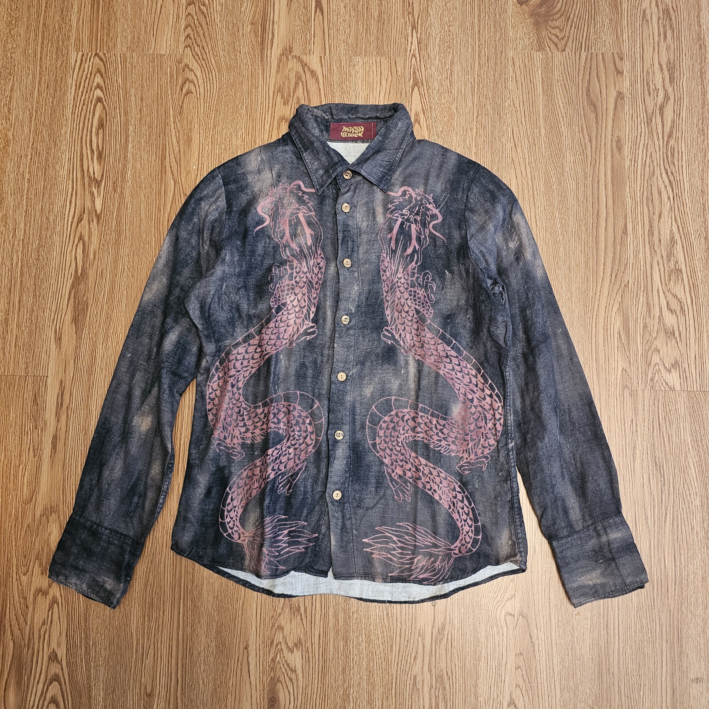 image of If Six Was Nine x Tornado Mart Japan Vintage Mash Mania Linen Printed Shirt, Men's (Size Small)