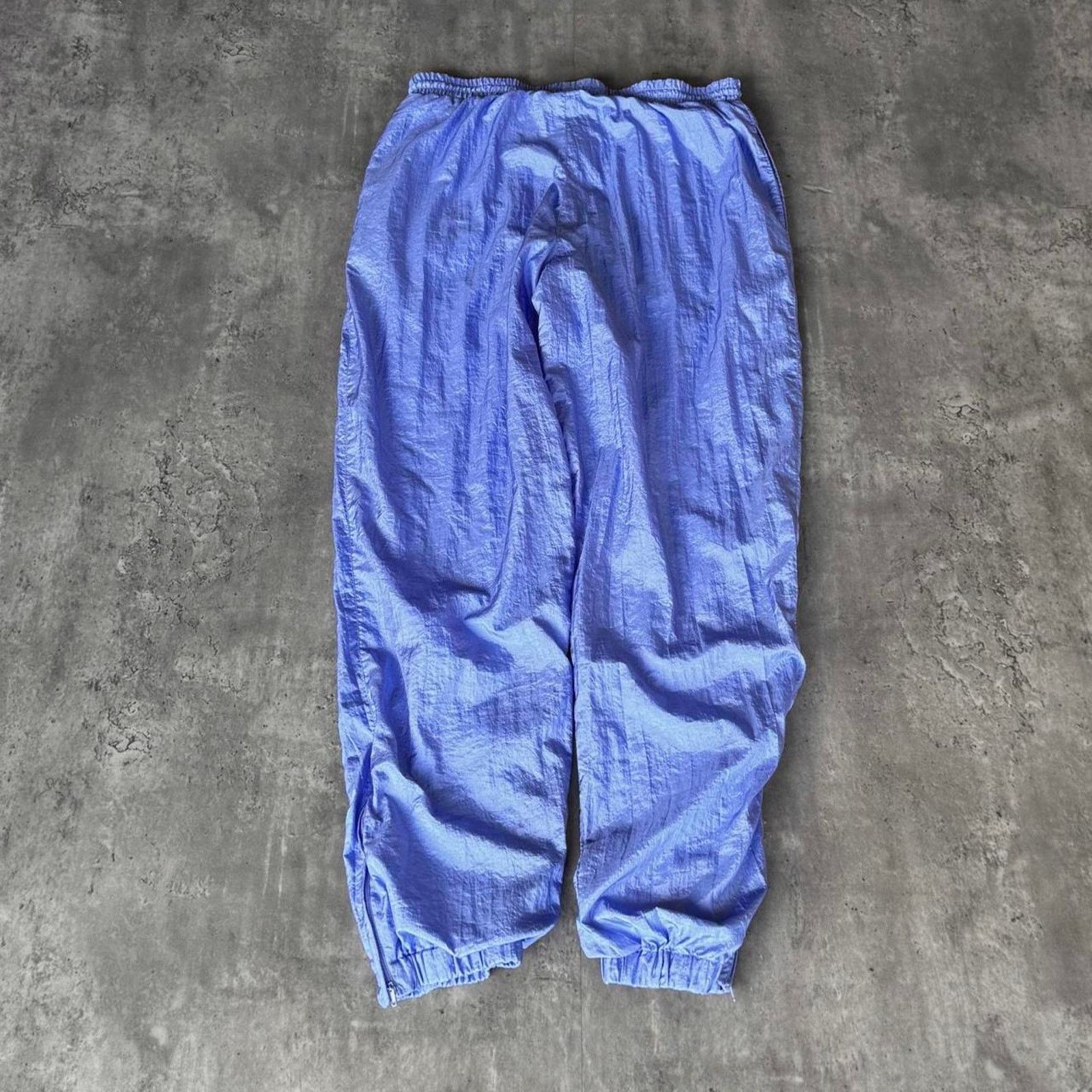 Japanese Brand × Vintage Vintage 90s Light Purple Nylon Trackpants Sweatpants Size US 32 / EU 48 - 2 Thumbnail