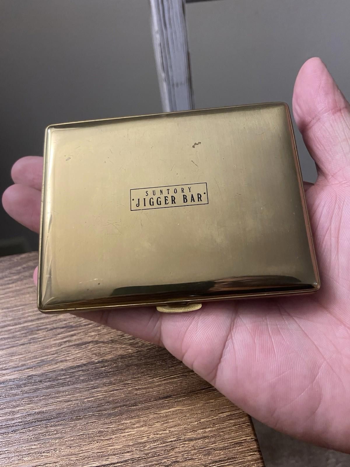 Vintage Suntory Whiskey Vintage Jigger Bar Brass Cigarette Card Case Size ONE SIZE - 3 Thumbnail