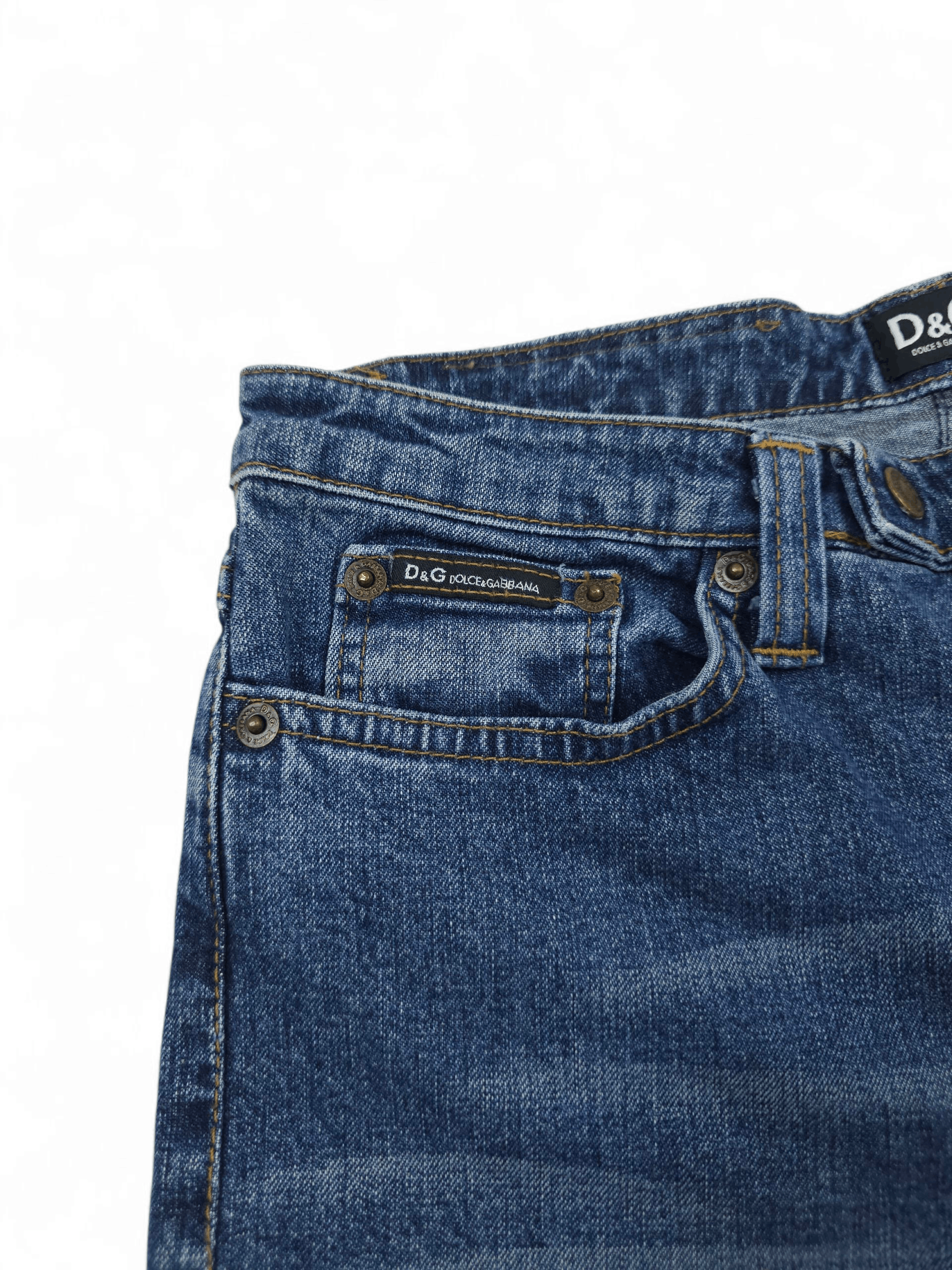 Dolce & Gabbana 💎 Vintage Y2K D&G Dolce & Gabbana Jeans Bootcut Low Rise Size 28" / US 6 / IT 42 - 3 Thumbnail