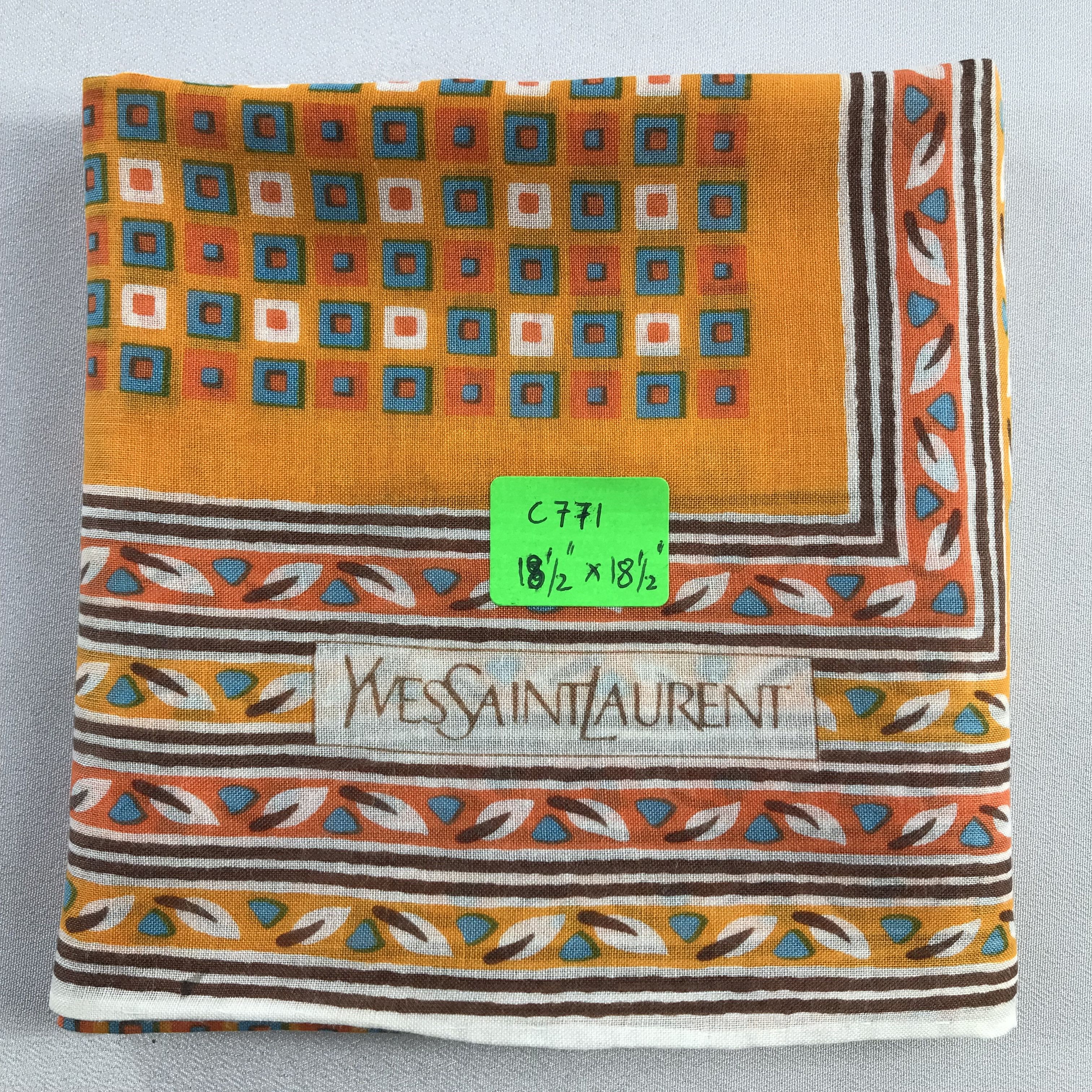 Yves Saint Laurent Yves Saint Laurent Handkerchief / Bandana / Neckerchief C771 Size ONE SIZE - 7 Thumbnail