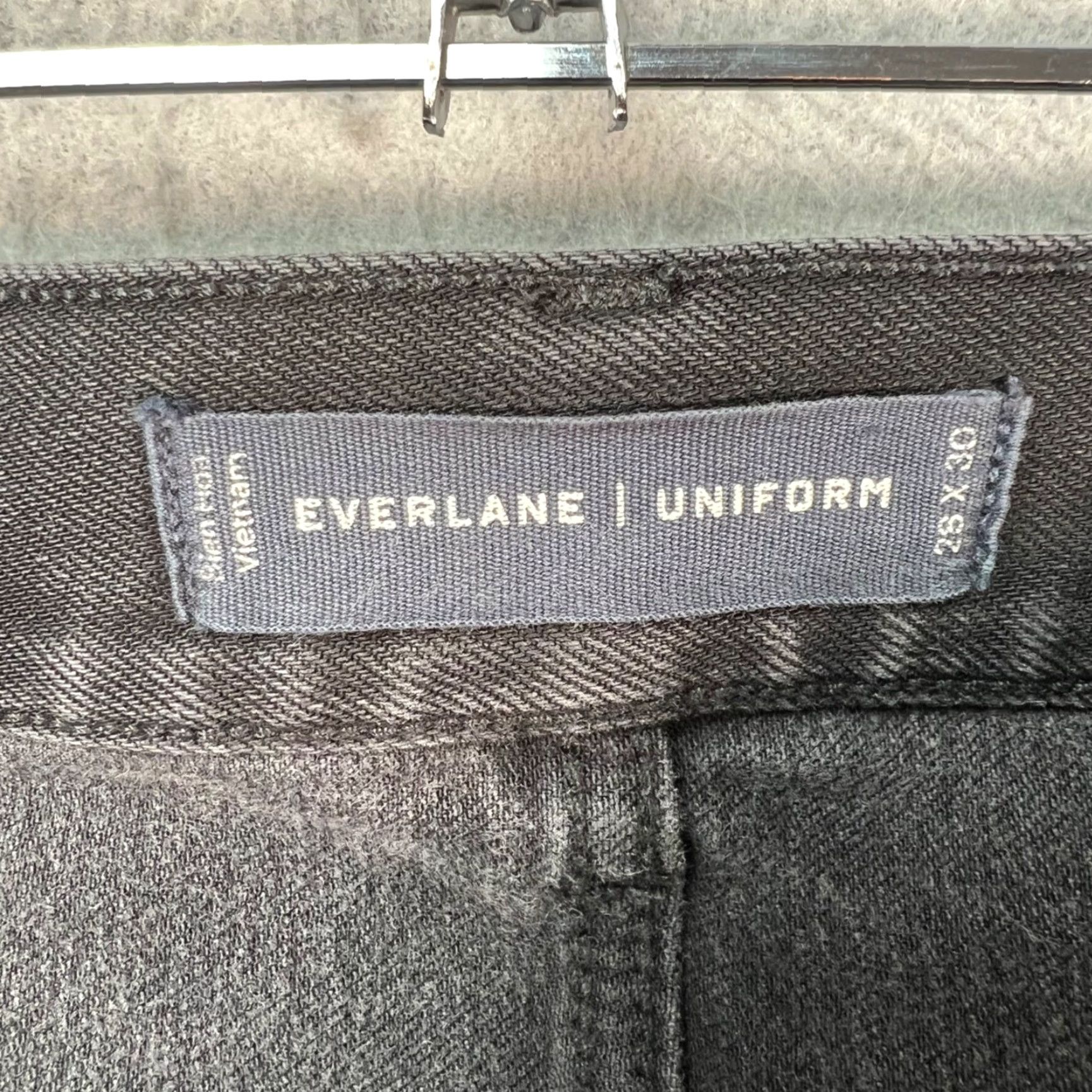 Everlane Everlane Uniform Jeans Mens 28x30 Black Skinny Denim Cotton Blend Stretch 5-Pocket Slim Regular Modernist Jeans Mens Slim Black 28W 28Inseam Size US 28 / EU 44 - 3 Thumbnail