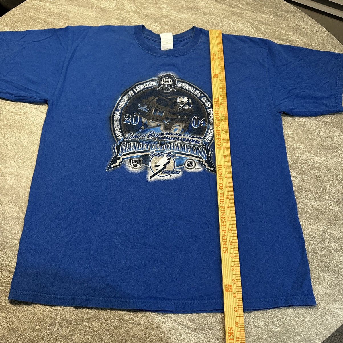 NHL × Vintage Vintage 2004 Tampa Bay Lightning Stanley Cup Champions Tee Size US XL / EU 56 / 4 - 6 Thumbnail