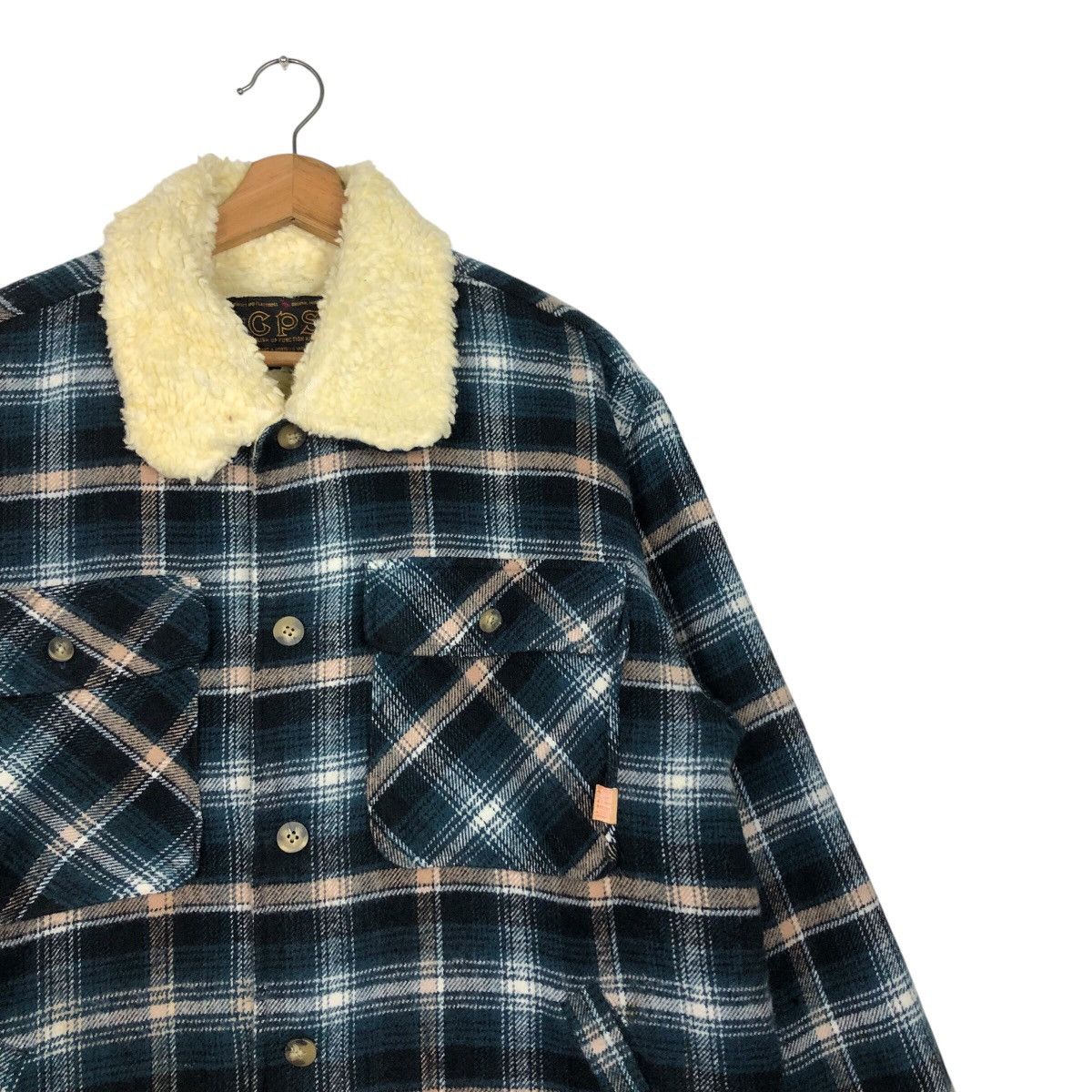 Flannel 📌Vintage Flannel Jacket Cps Tartan Design Blanket Sherpa Size US L / EU 52-54 / 3 - 7 Thumbnail