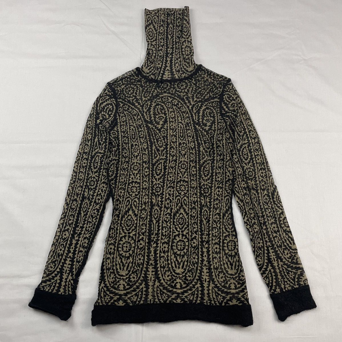 Jean Paul Gaultier Jean Paul Gaultier Arabic Paisley Elastic Mesh Top Vintage Size US S / EU 44-46 / 1 - 1 Thumbnail