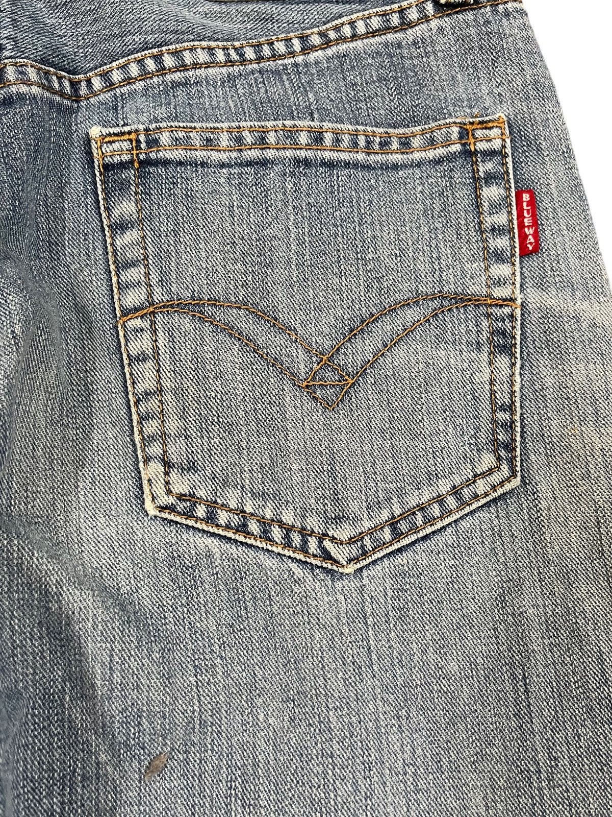 Blue Blue Japan × Japanese Brand Vintage Blue Way Distressed Denim Size US 31 - 6 Thumbnail