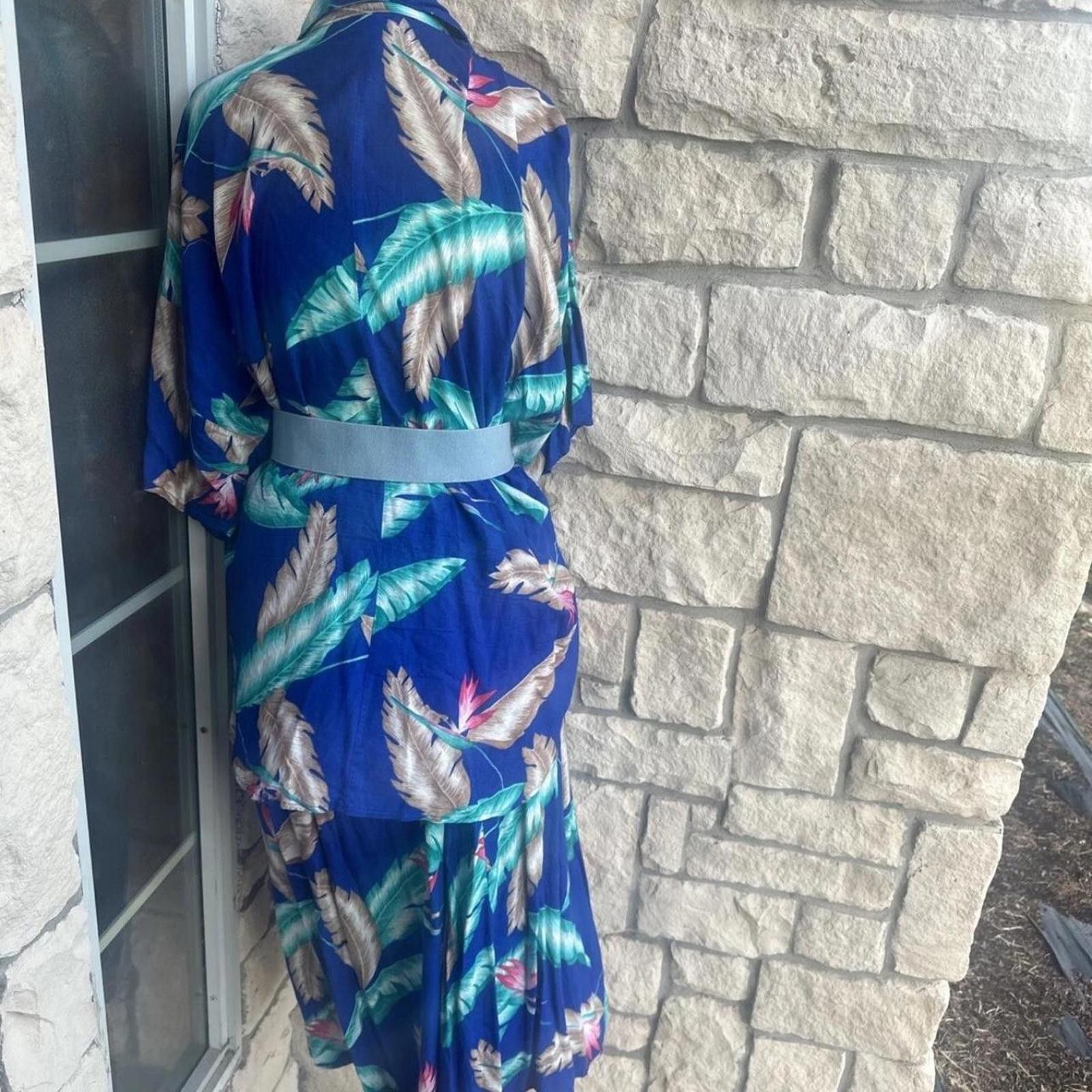 Other Blue and green vintage California Krush dress Size XXL / US 16-18 / IT 52-54 - 2 Thumbnail