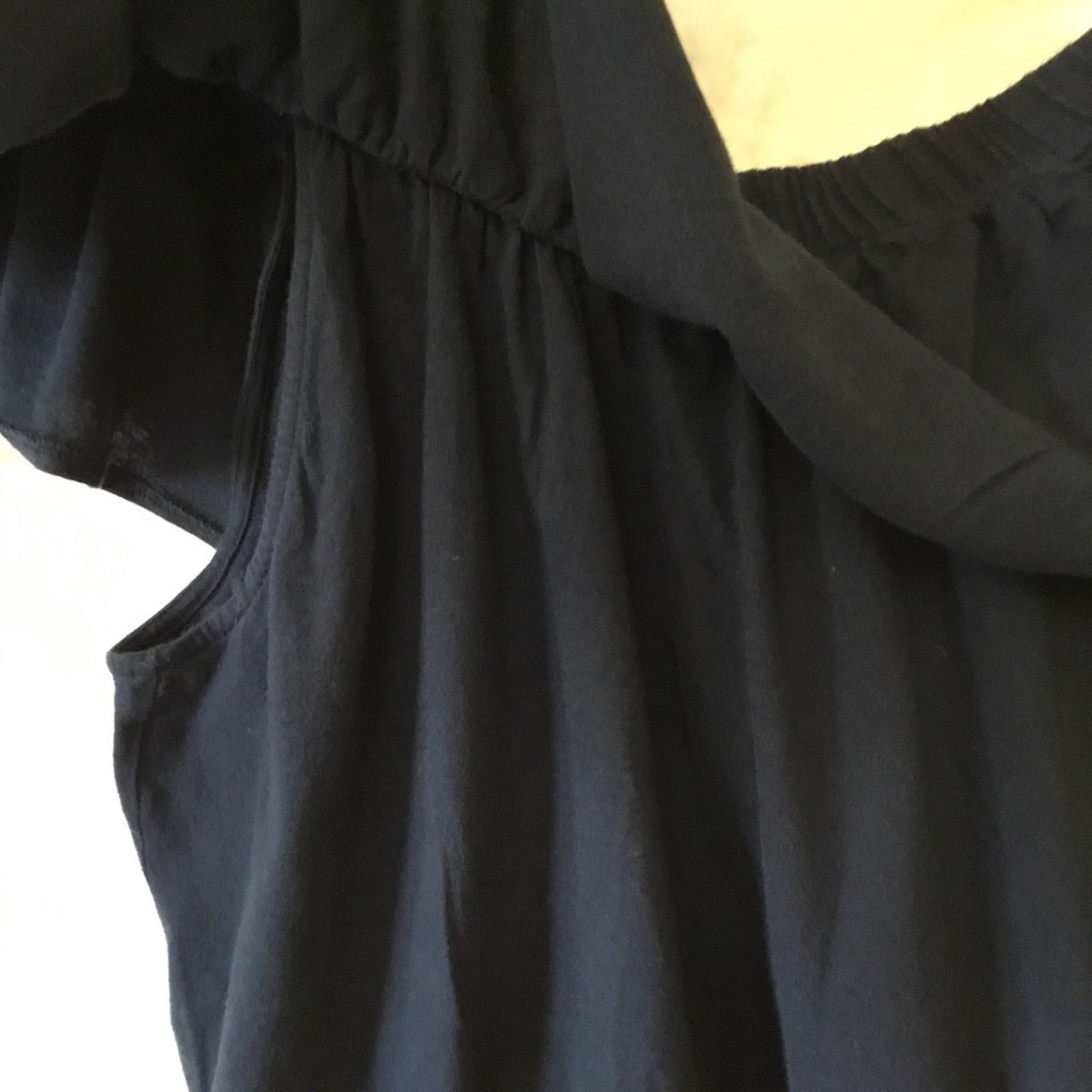 Zara Zara Navy Blue Shoulder Crop Top Size S / US 4 / IT 40 - 6 Thumbnail