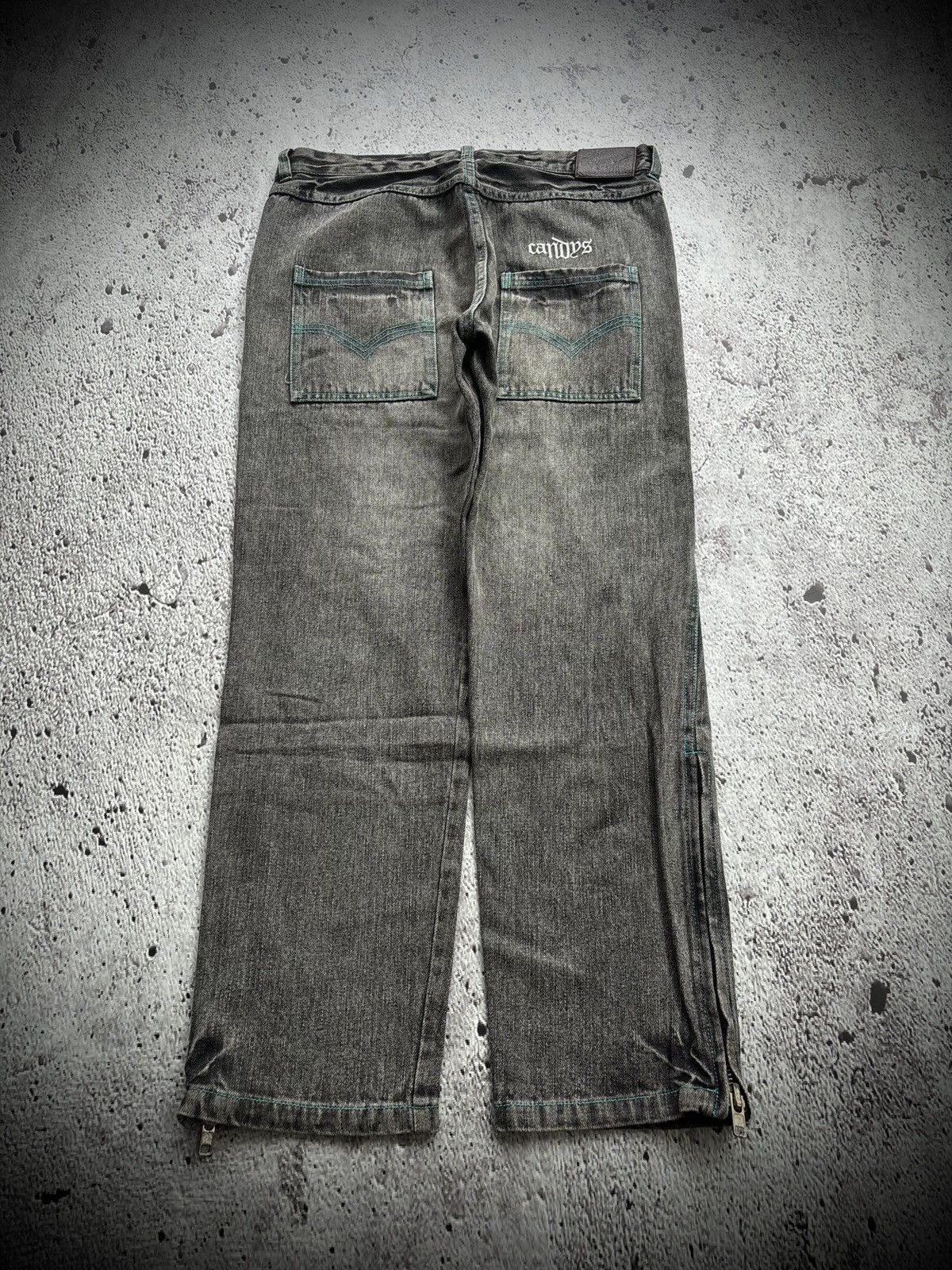 Hysteric Glamour Y2k Distressed Denim Candy Stripper Jeans Size US 32 / EU 48 - 2 Thumbnail