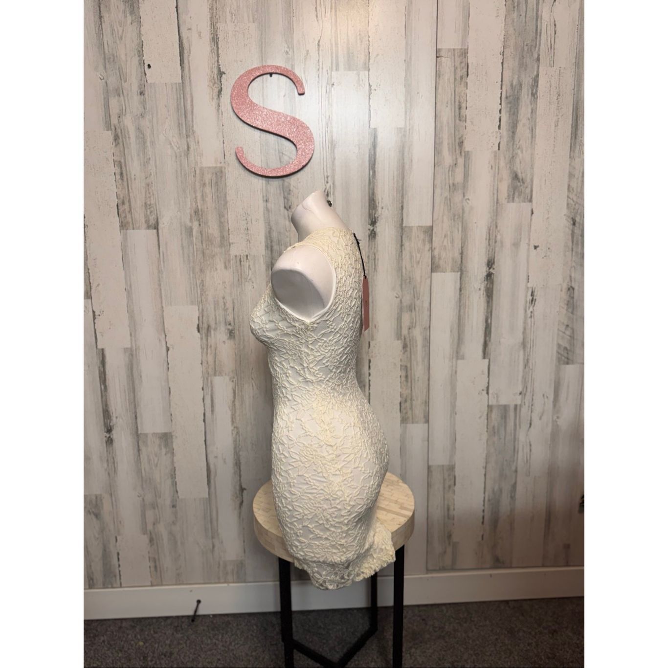 Other Love Chesley White Lace Bodycon Mini Dress | Sleeveless Scoo Size S / US 4 / IT 40 - 4 Thumbnail