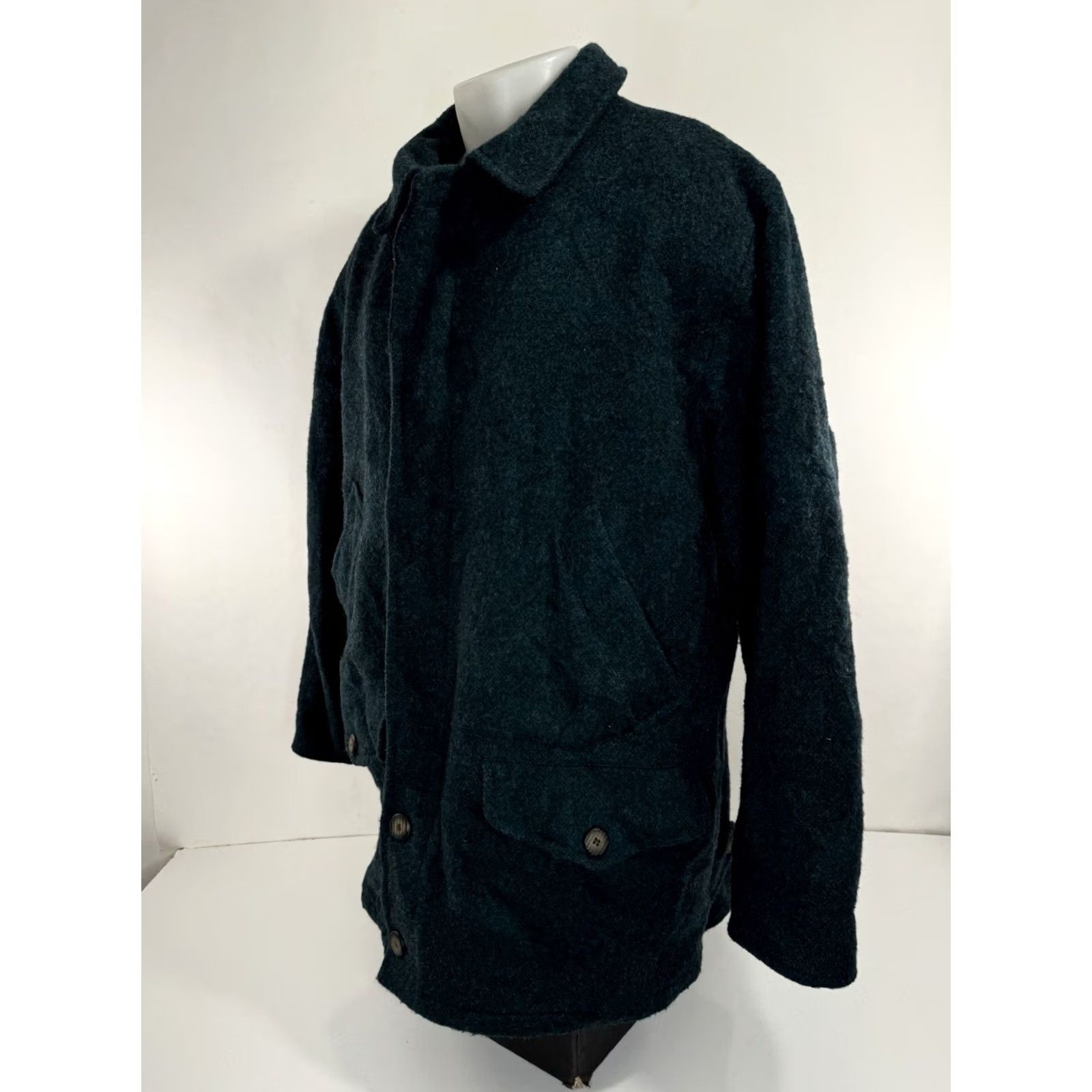 Eddie Bauer VINTAGE Eddie Bauer USA Jacket Wool Blend Zip Chore Field Ranch XL Tall Green Men XS? Size US XL / EU 56 / 4 - 3 Thumbnail
