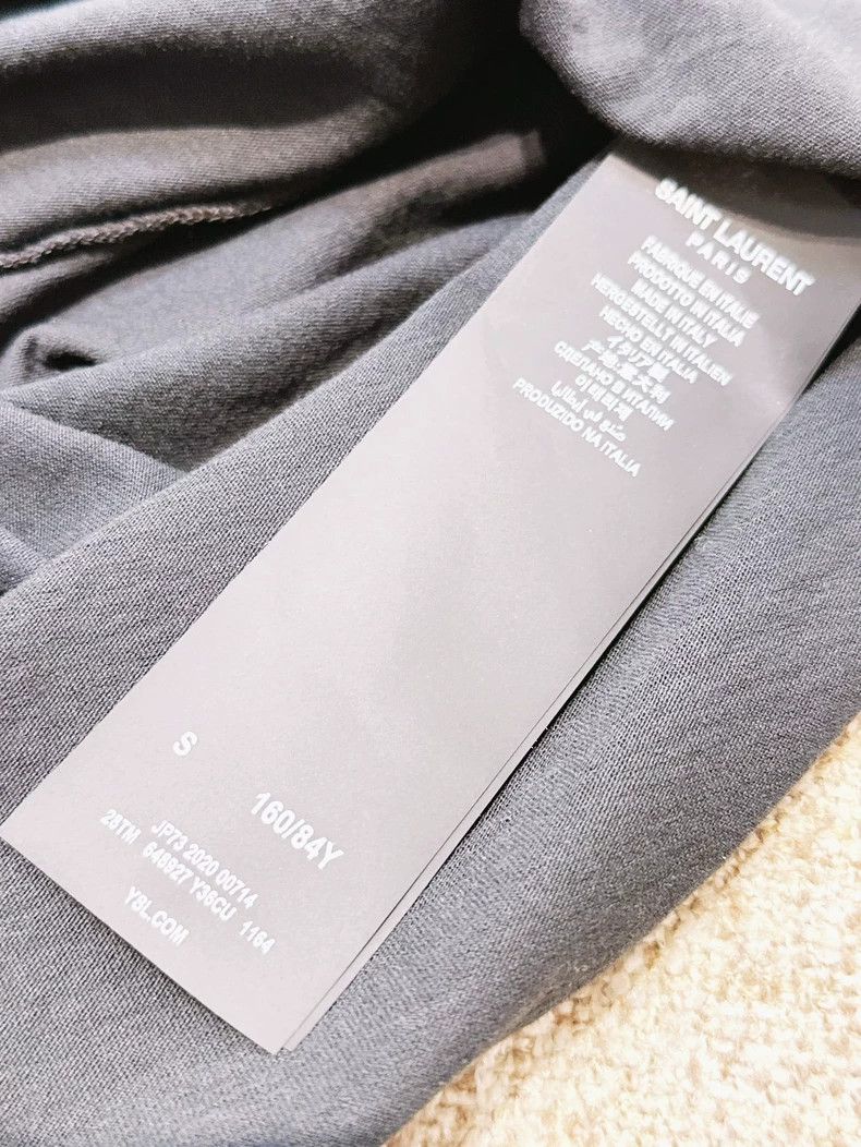 Saint Laurent Paris Saint Laurent Paris Green smudged T-shirt with round neck a Size US S / EU 44-46 / 1 - 4 Thumbnail