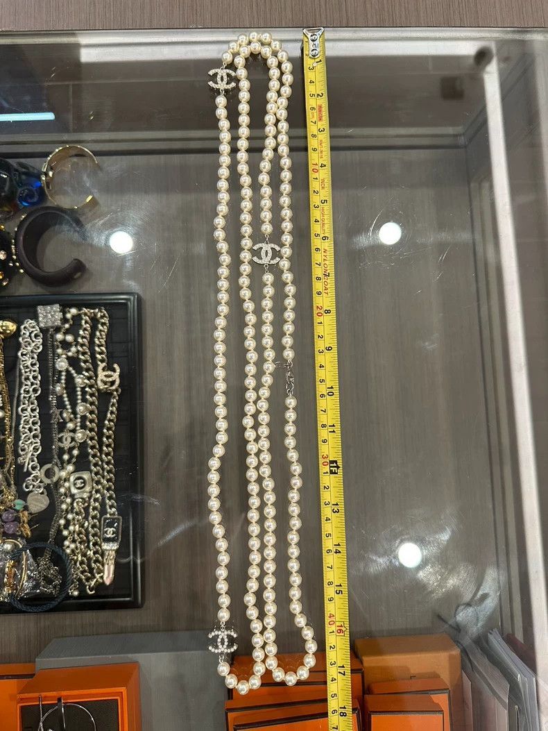 Chanel Chanel Pearl Double C Logo Double-Layer Necklace Size ONE SIZE - 7 Thumbnail