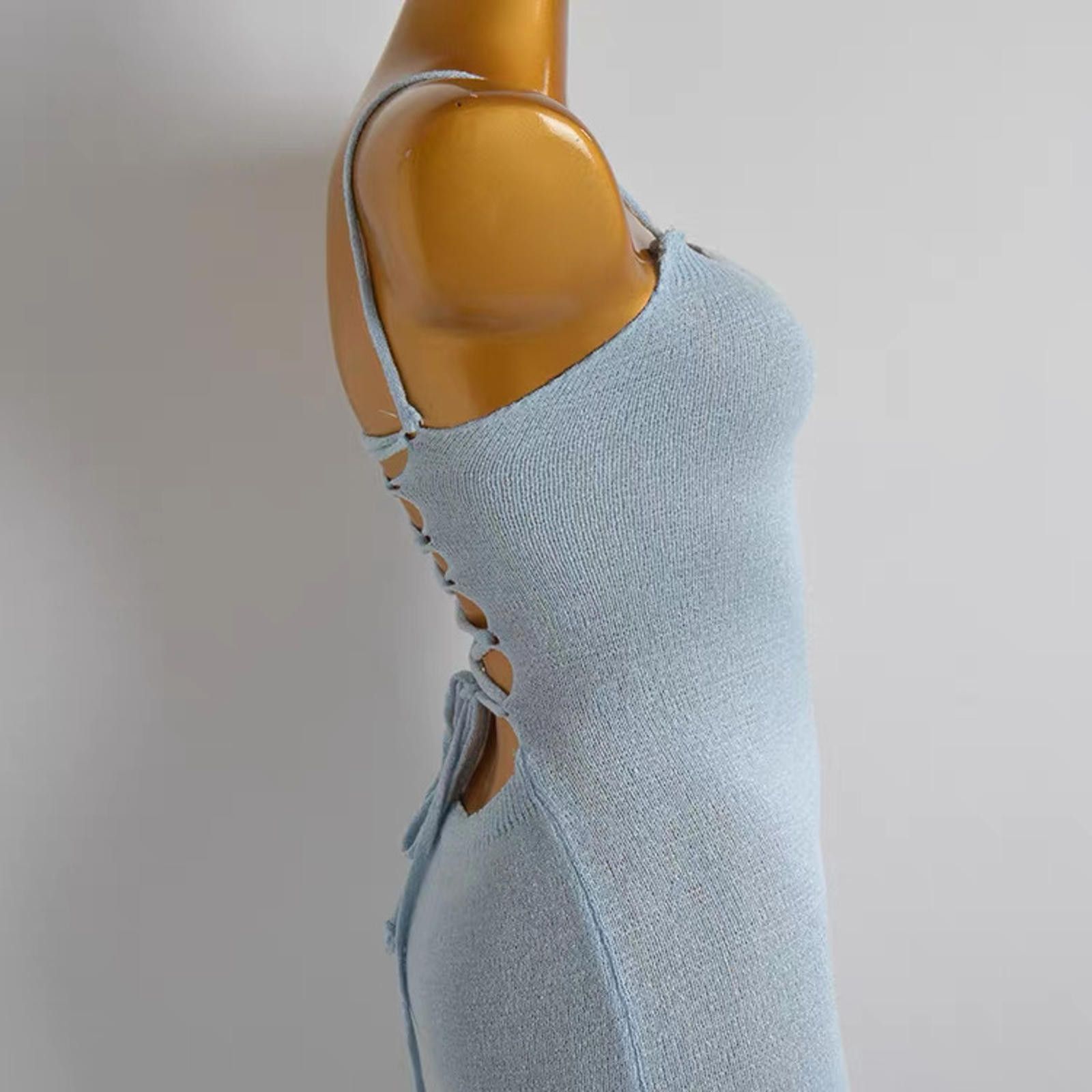 Japanese Brand Dreamy light blue bodycon dress Size ONE SIZE - 5 Thumbnail