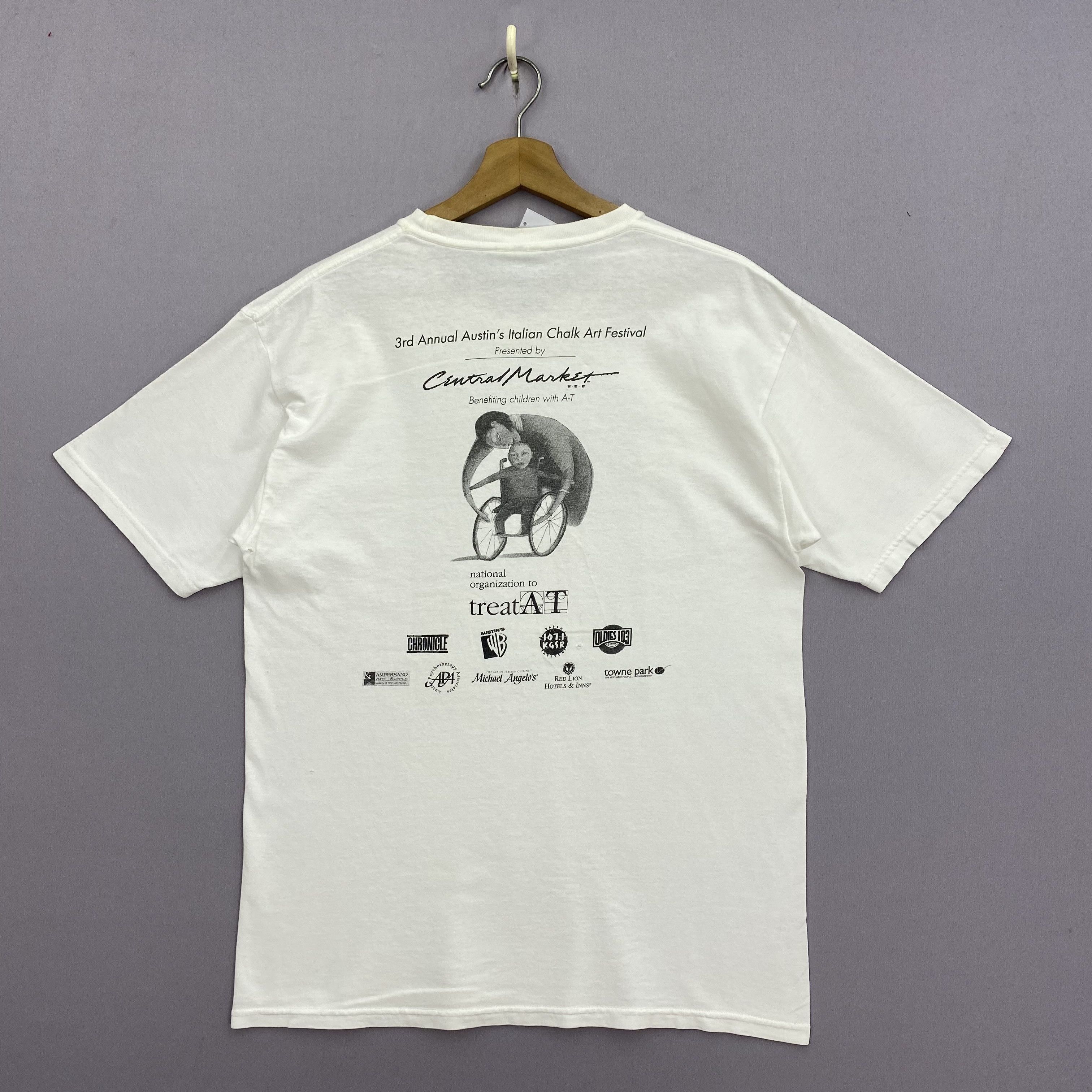 Art Comes First × Vintage Vintage Y2K Austin's Italian Chalk Art Festivals TShirts Tee Size US M / EU 48-50 / 2 - 2 Thumbnail