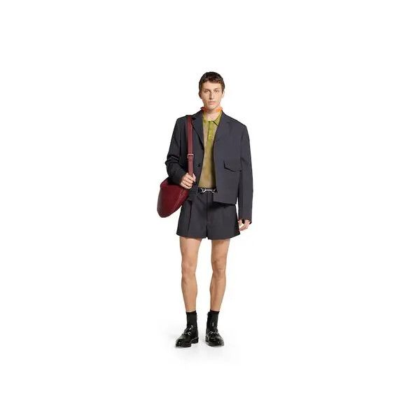 Gucci o1s1wg110426 Embossed Wool Gabardine Jacket in Dark Grey Size US S / EU 44-46 / 1 - 2 Thumbnail