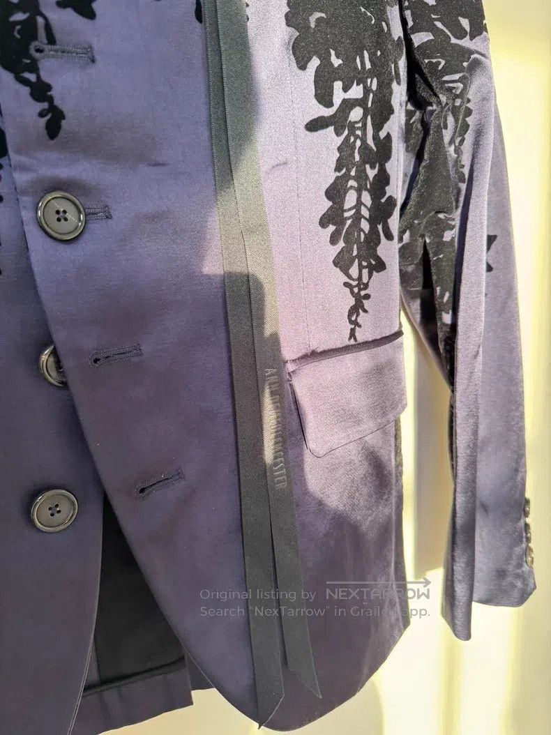 Ann Demeulemeester Ann Demeulemeester Size xs wisteria flocked double-breaste Size 34S - 5 Thumbnail