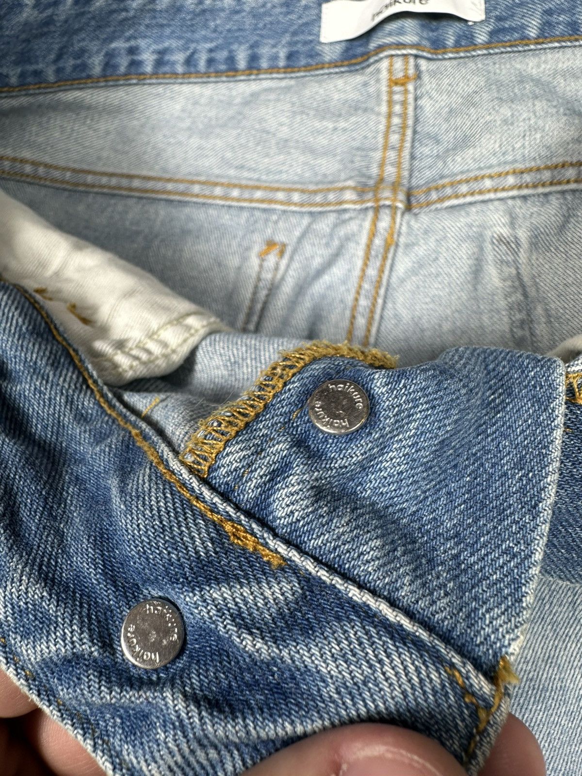 Haikure Haikure Tokyo Slim Crop Roki Denim Used Pocket Pants Jeans Size 32" / US 10 / IT 46 - 12 Thumbnail