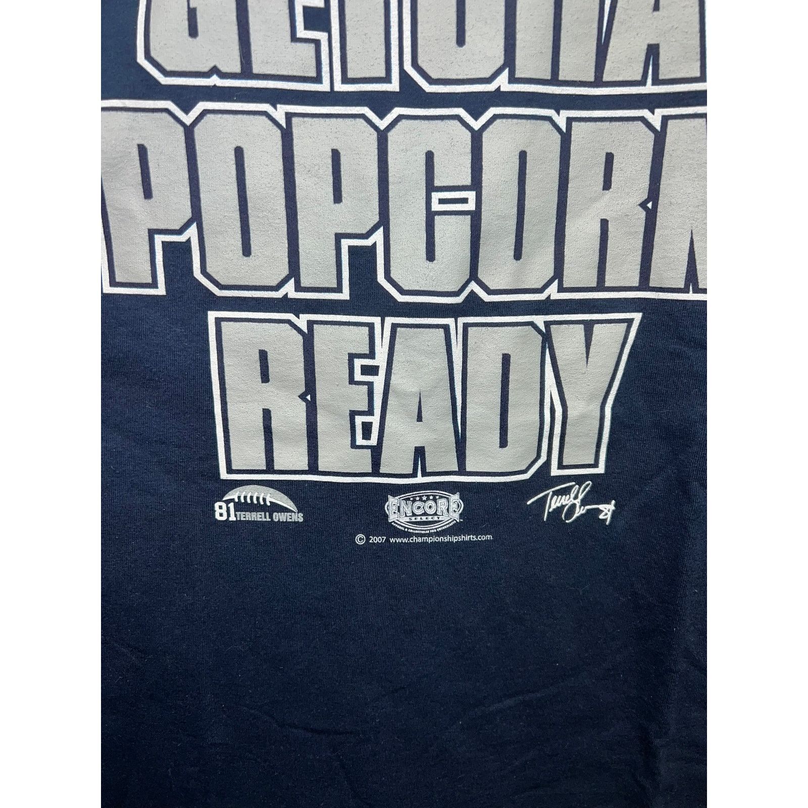Gildan Terrell Owens Shirt Popcorn Ready Dallas Cowboys Football L Size US L / EU 52-54 / 3 - 4 Thumbnail