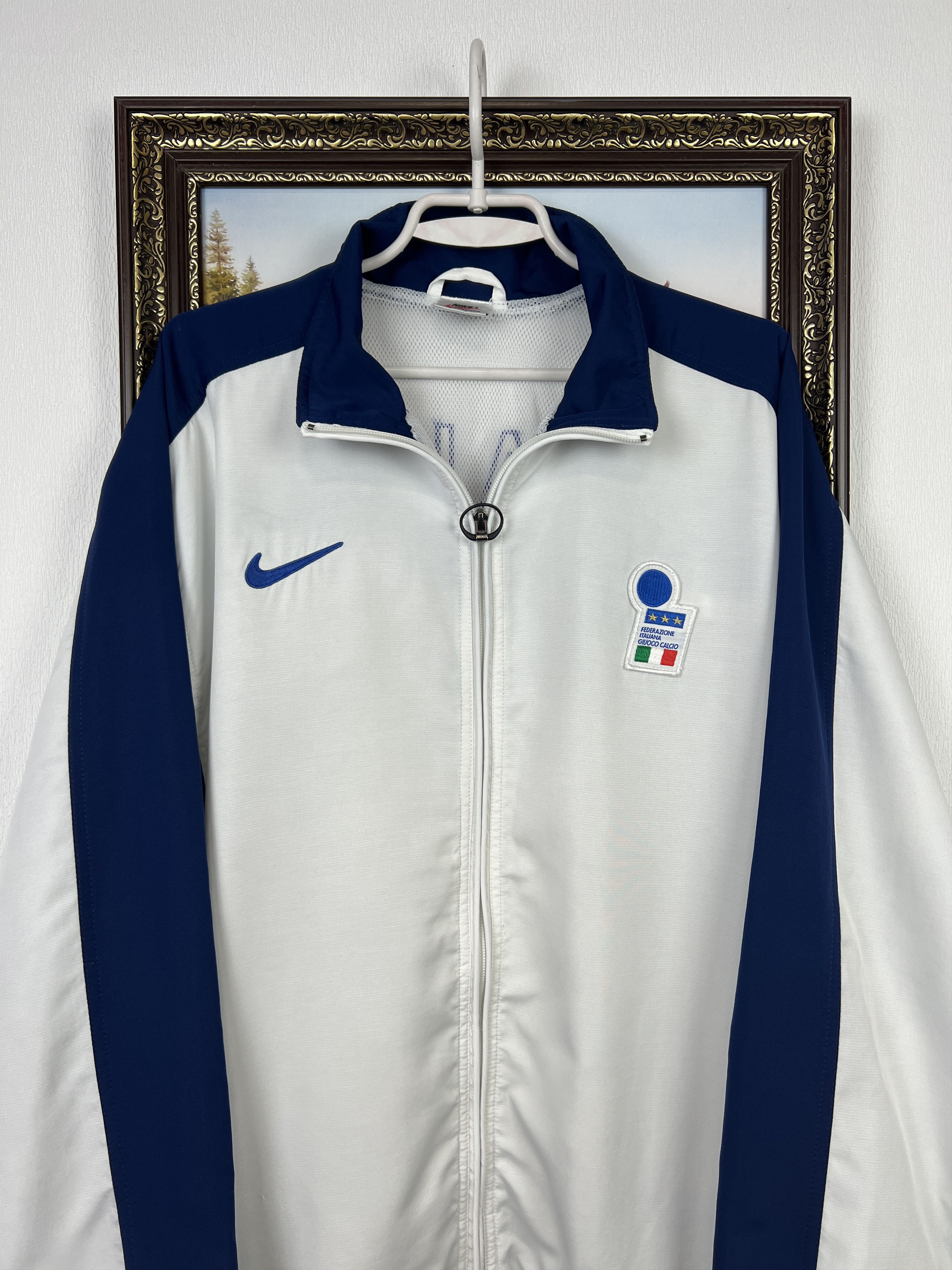 Nike Vintage 90's Nike Italy Football Jacket Soccer Track Top Size US M / EU 48-50 / 2 - 2 Thumbnail