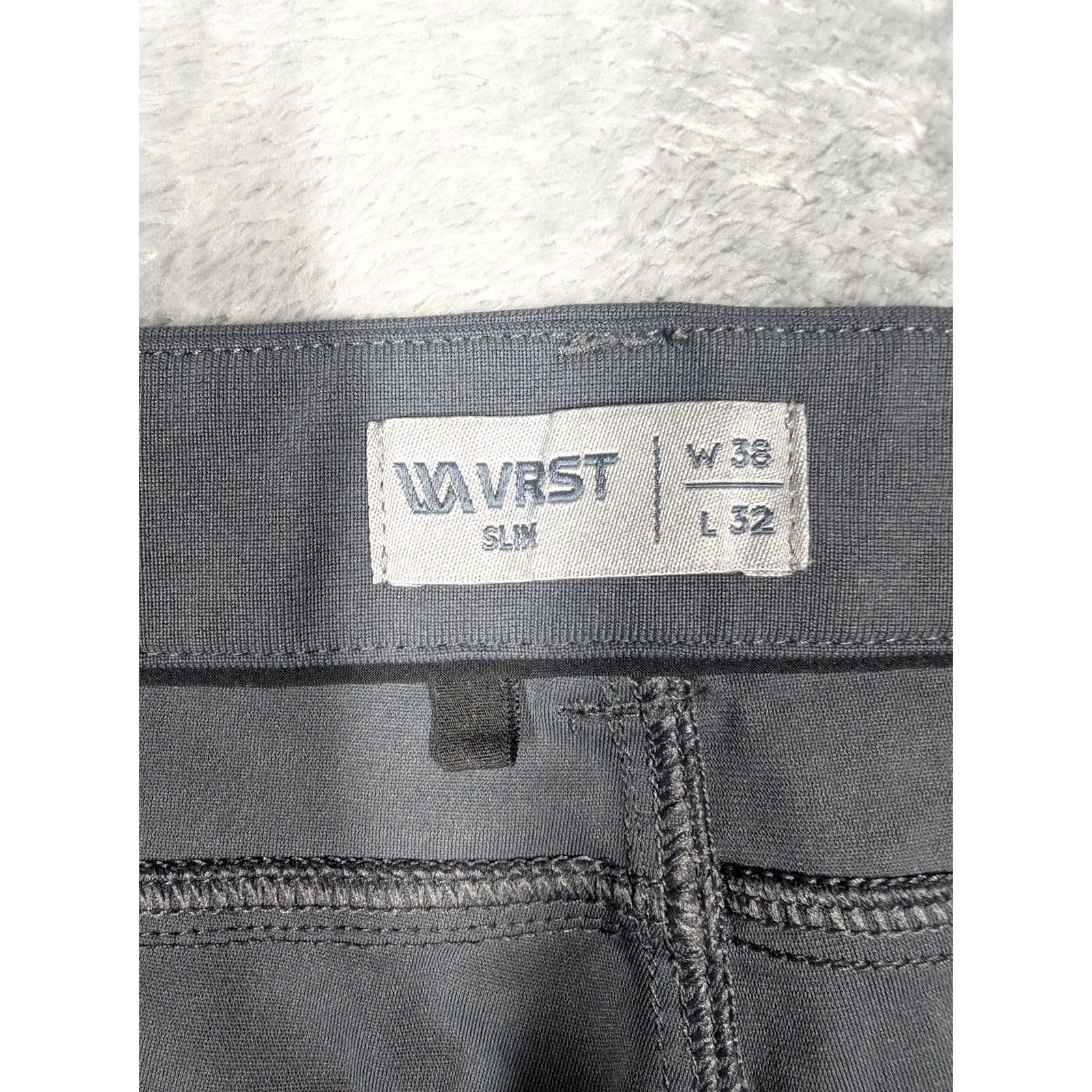 Vintage VRST Slim Pants Mens 38x32 Gray Stretch Chino 5 Pocket Golf Travel Casual Size US 38 / EU 54 - 5 Thumbnail