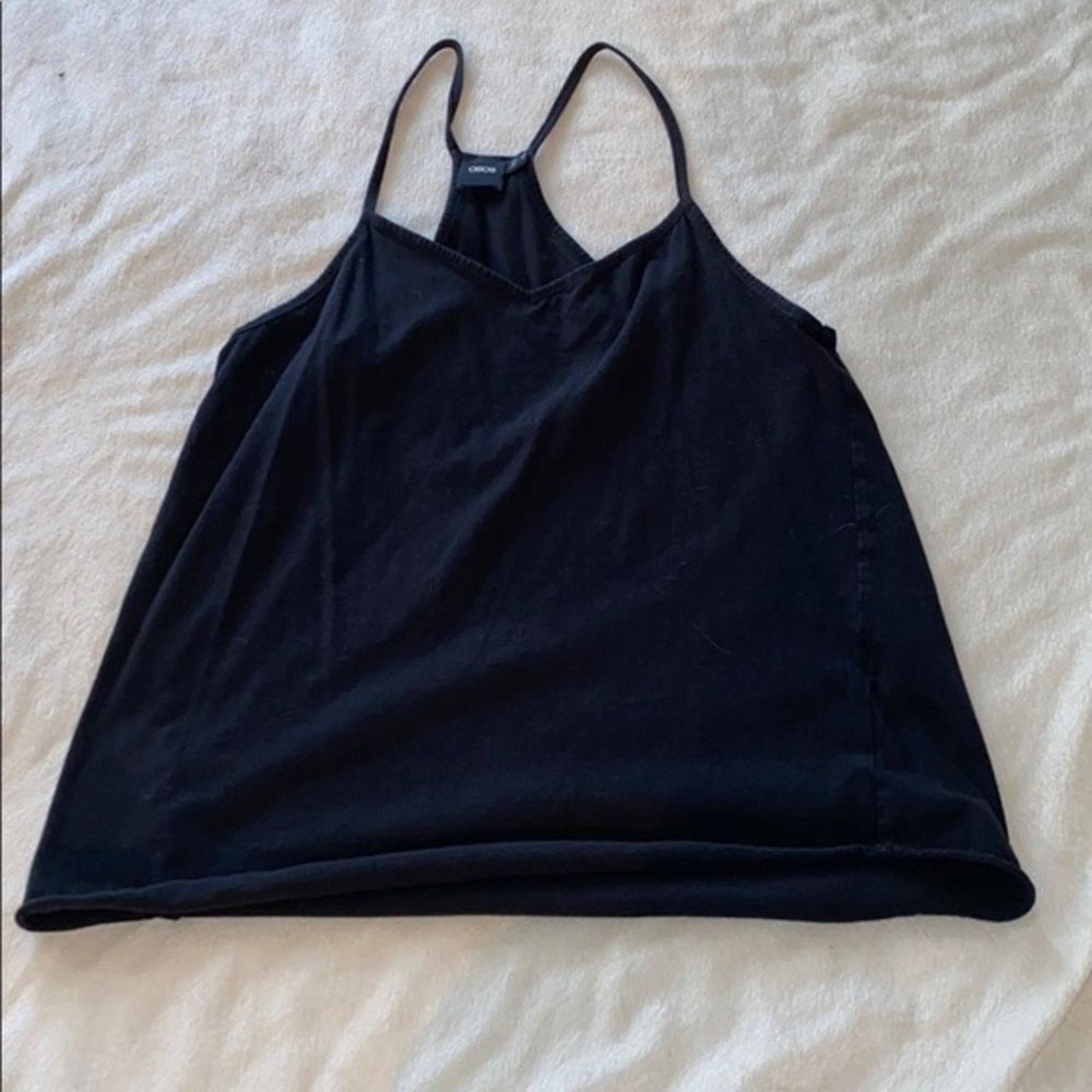 Asos ASOS Black Oversized V-Neck Tank Top | Sz 4 Size S / US 4 / IT 40 - 2 Thumbnail