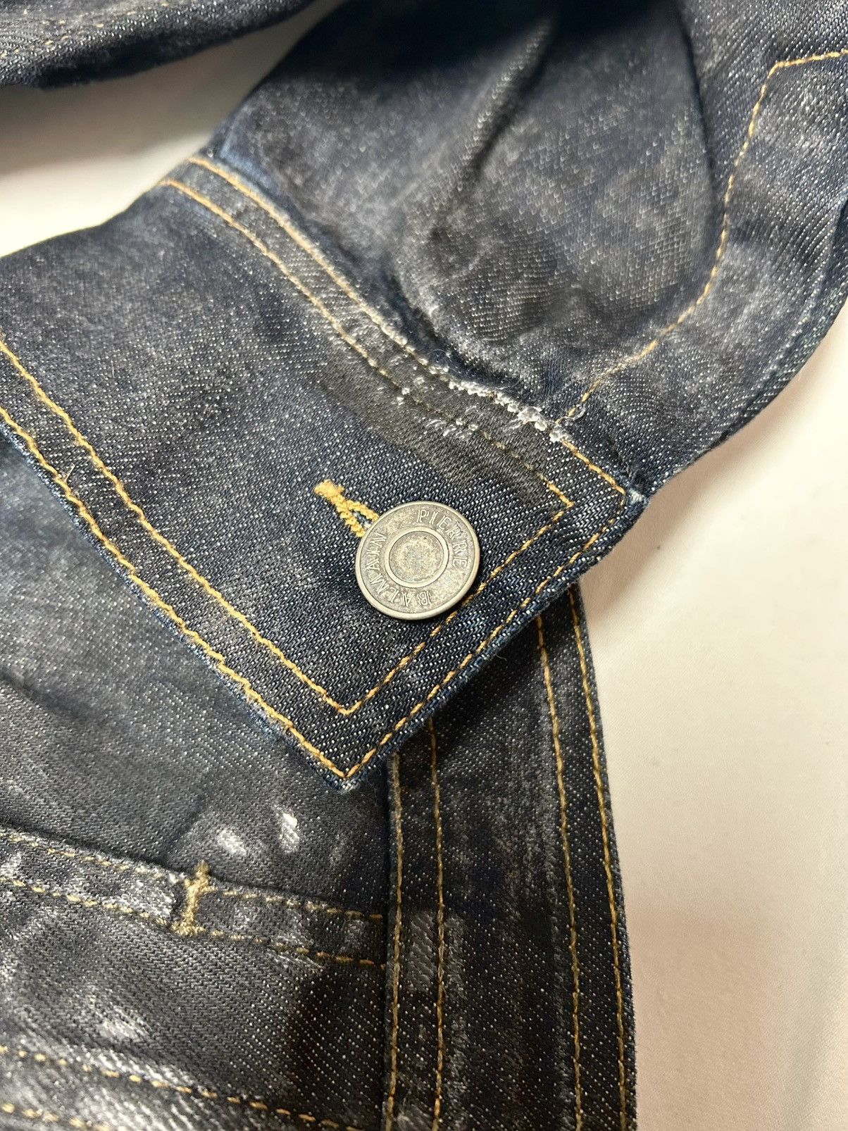 Balmain SS2012 Waxed Denim Jacket Reworked Size US XS / EU 42 / 0 - 13 Thumbnail