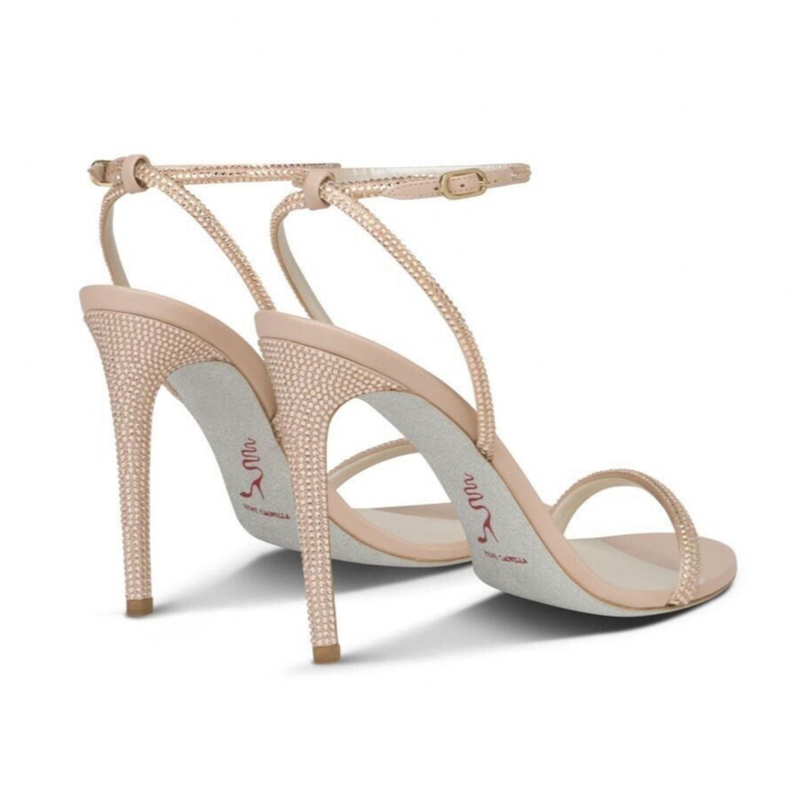 Rene Caovilla Ellabrita Crystal Ankle Strap Sandal Stiletto Heel Pump 40.5 Size US 10.5 / IT 40.5 - 10 Thumbnail