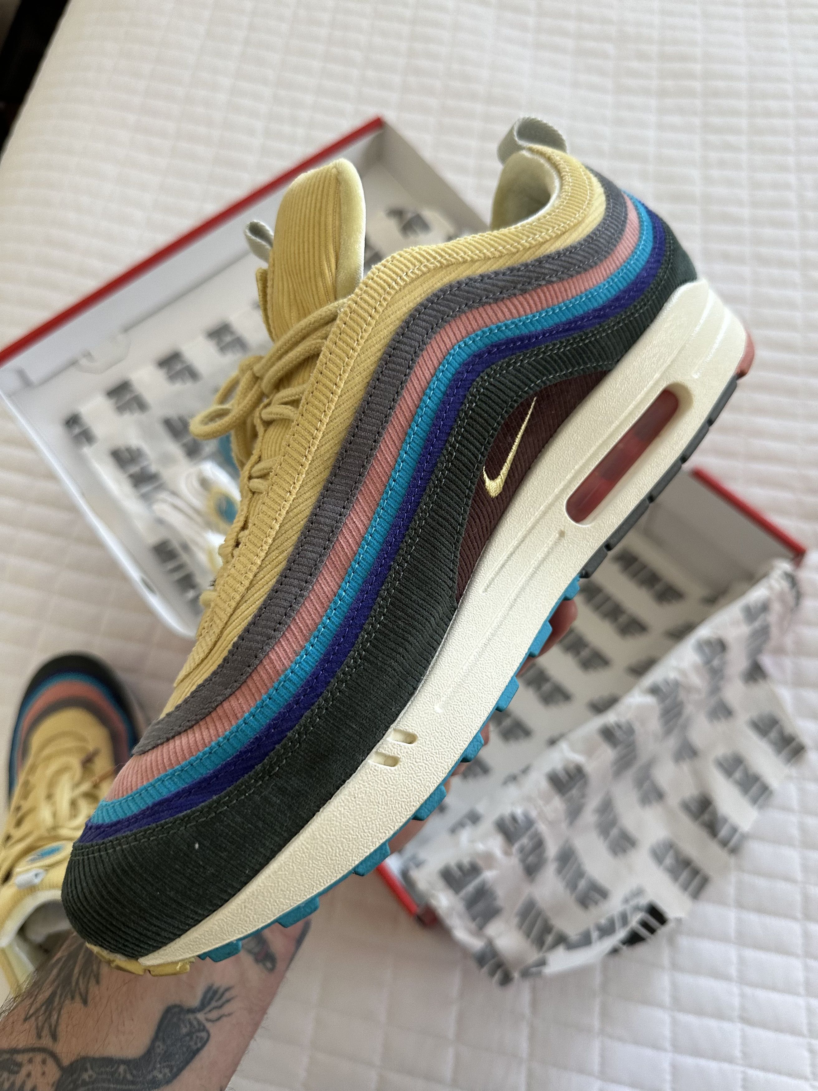 Nike Sean Wotherspoon NIKE AIR MAX 97 Size 11.5 with Box Laces Size US 11.5 / EU 44-45 - 17 Thumbnail
