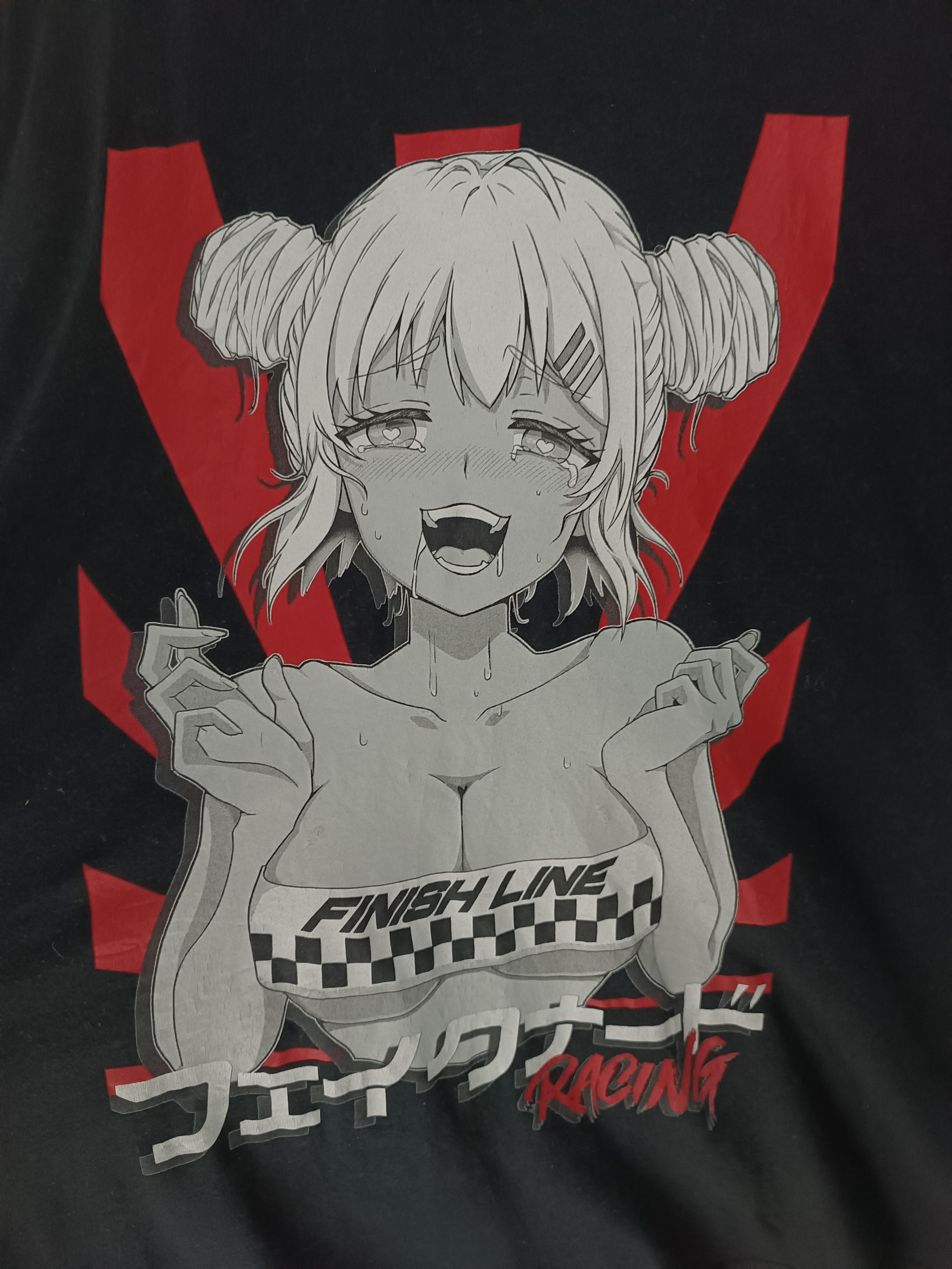 Anime VINTAGE FINISH LINE CUTE HENTAI ANIME TEE lgb ifsixwasnine Size US XXL / EU 58 / 5 - 7 Thumbnail