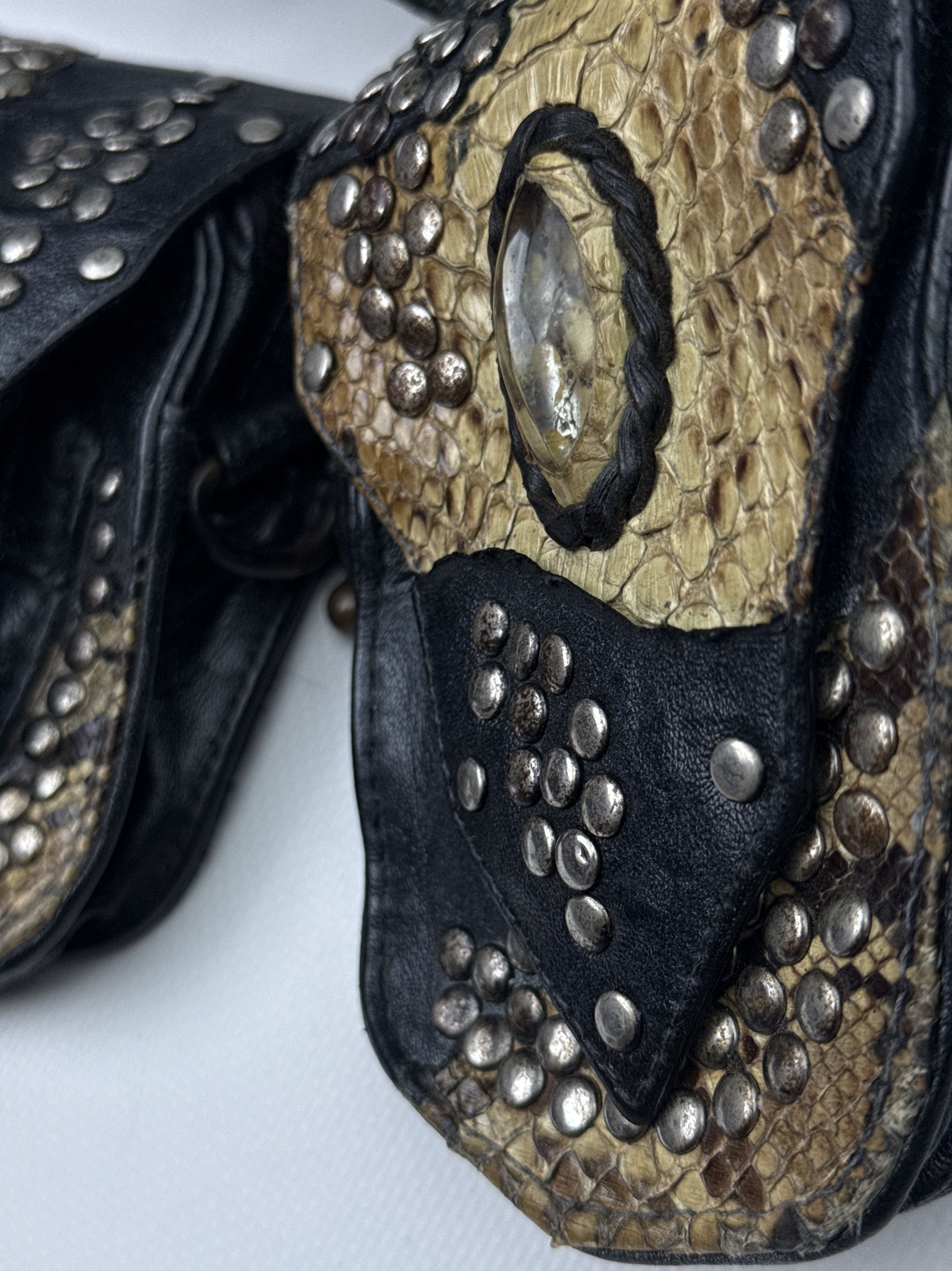 KMRii kmrii python studs & gemstones belt bag Size ONE SIZE - 8 Thumbnail