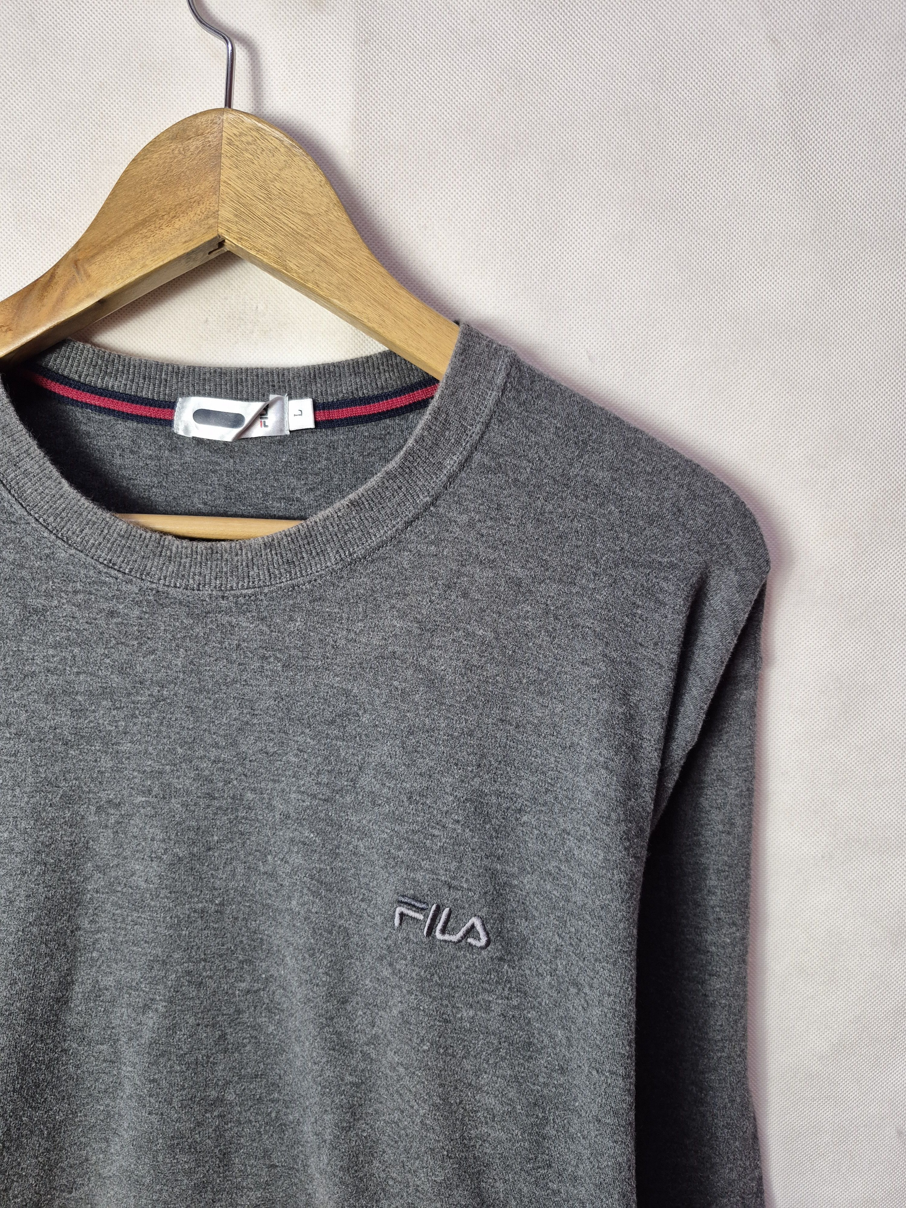 Fila × Vintage 🔥 Fila Small Logo Sweater Sweatshirt Longsleeves Size US L / EU 52-54 / 3 - 2 Thumbnail