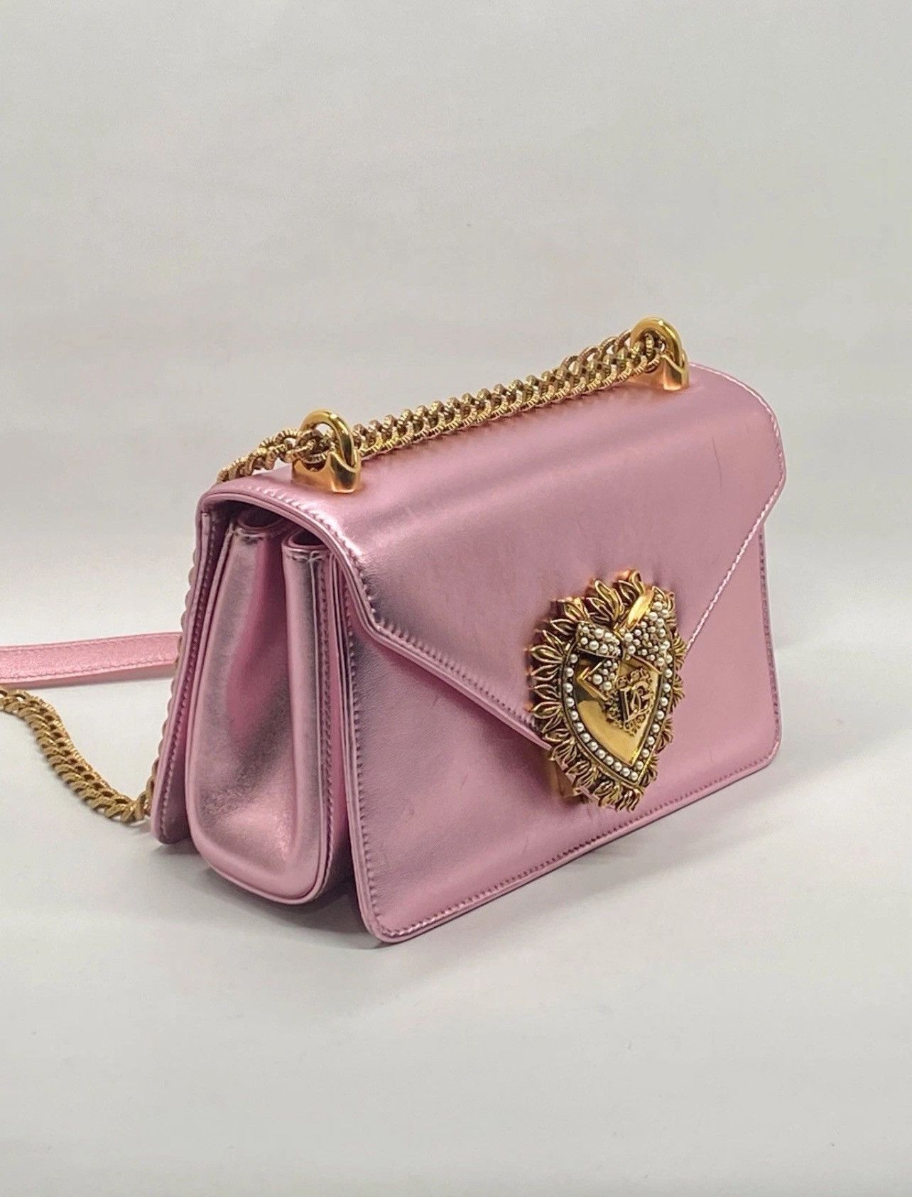 Dolce & Gabbana Dolce & Gabbana Devotion metallic leather shoulder bag Size ONE SIZE - 7 Thumbnail