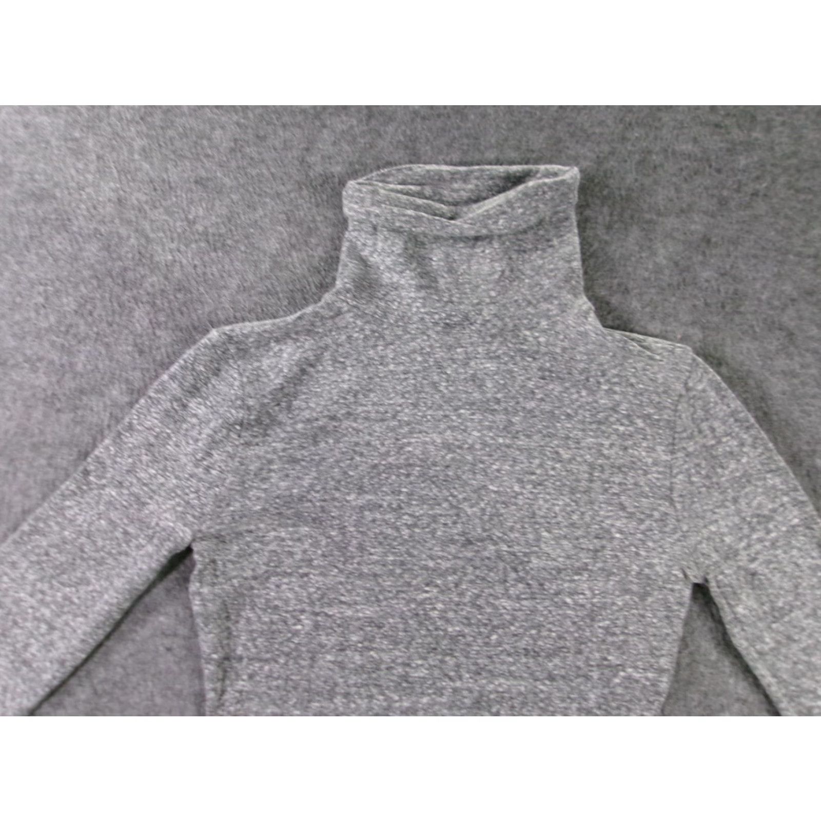 Madewell Madewell Bodysuit XS Women Gray Turtleneck Long Sleeve Snap Closure Knit Top Size XS / US 0-2 / IT 36-38 - 2 Thumbnail