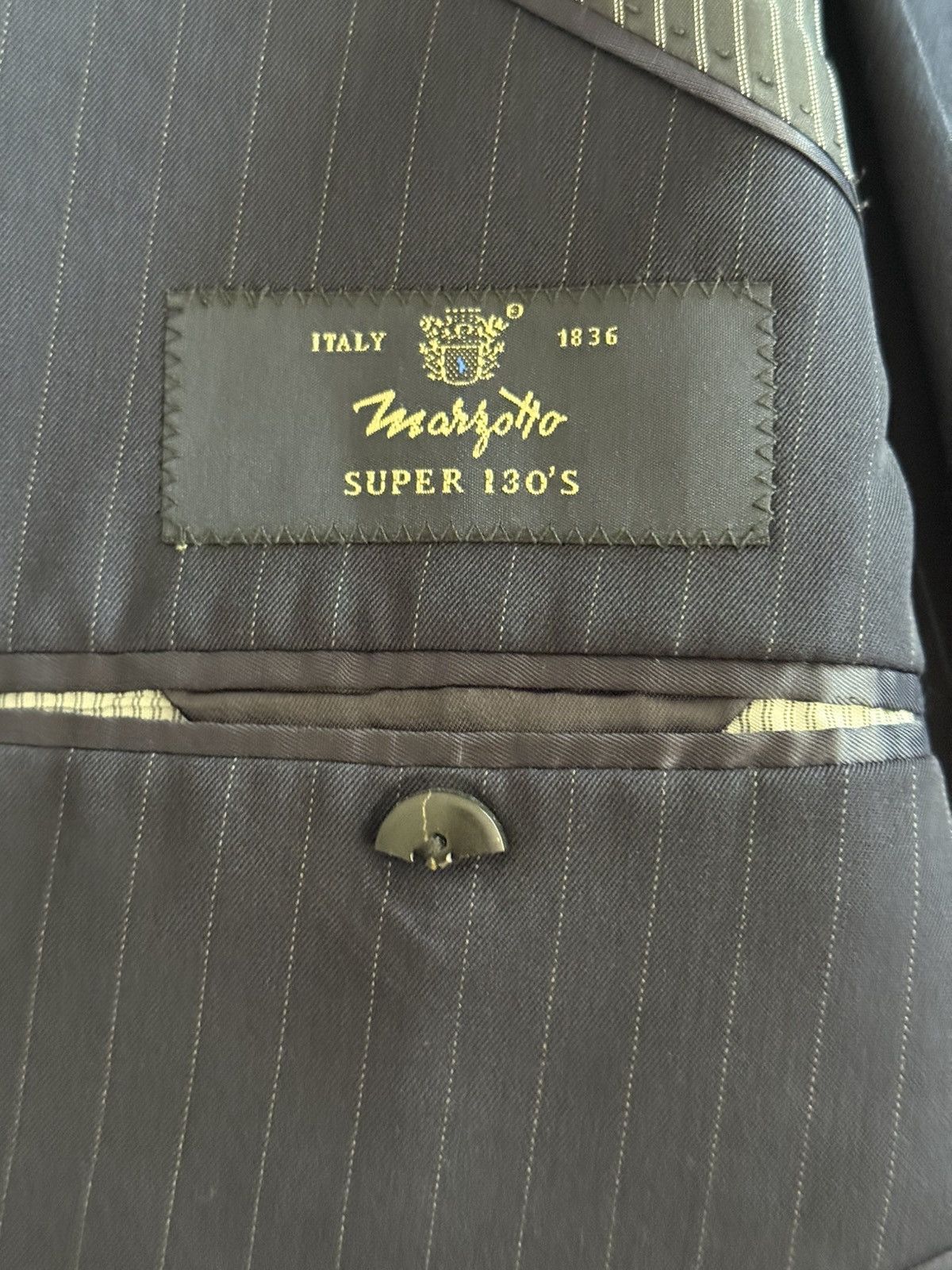Banana Republic 44L - Banana Republic Pinstripe Suit Size 42R - 4 Thumbnail