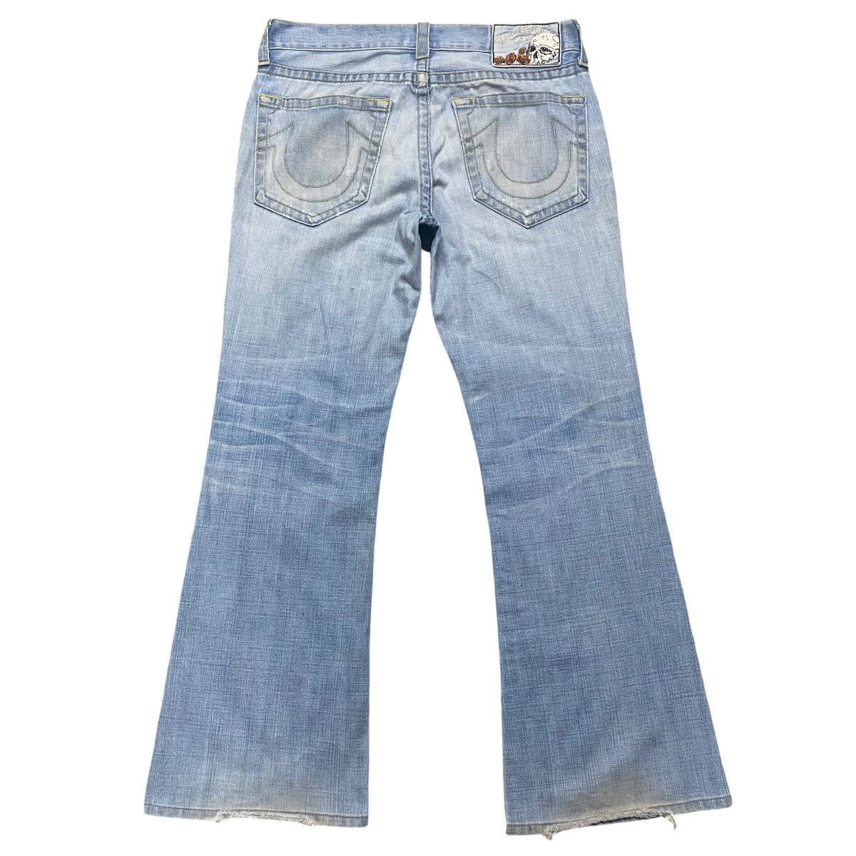 True Religion Vintage True Religion Distressed Denim Flare Jeans Size US 35 - 2 Thumbnail