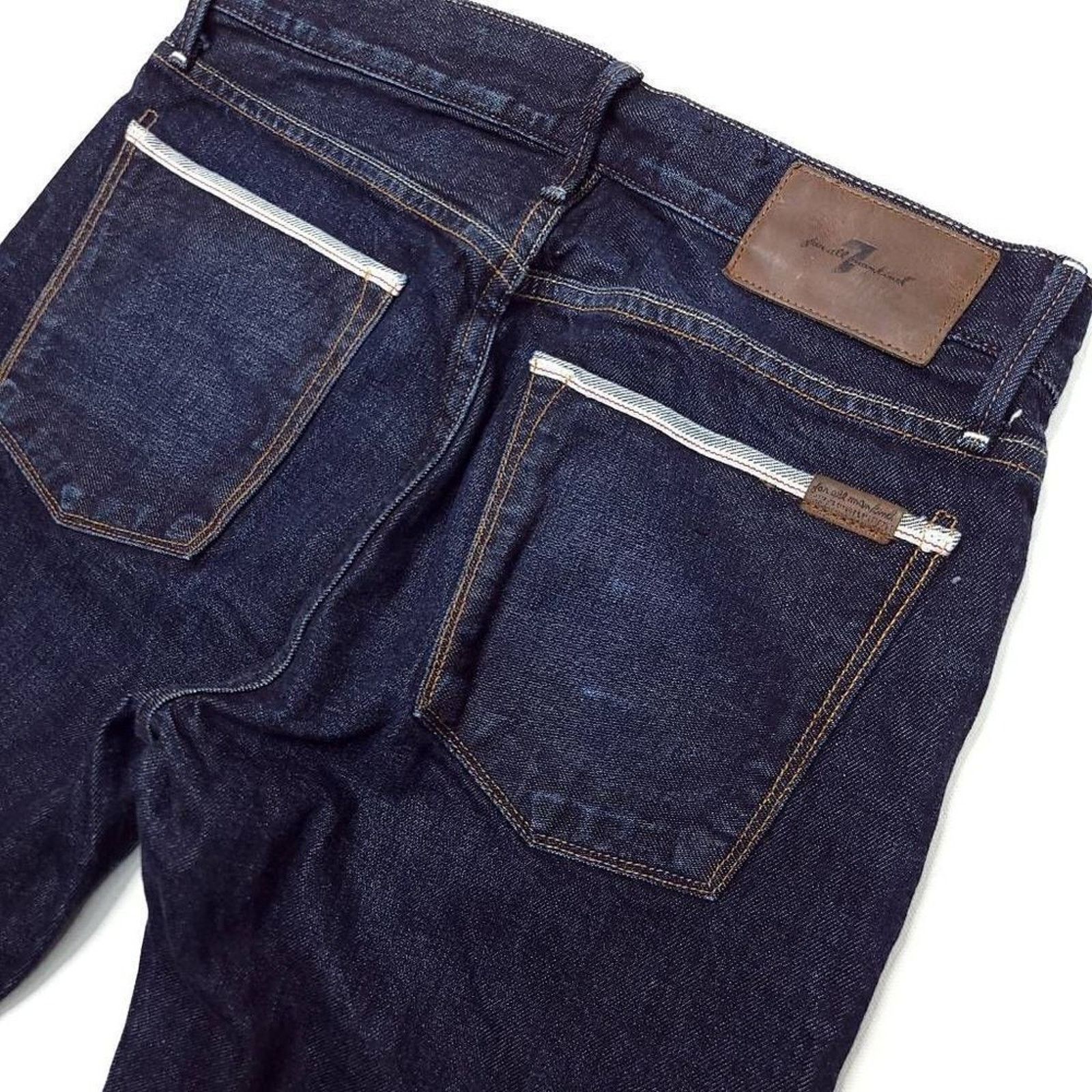 7 For All Mankind 7 For All Mankind Slimmy Jeans Mens 29x33 Red Line Selvedge Size US 29 - 9 Thumbnail