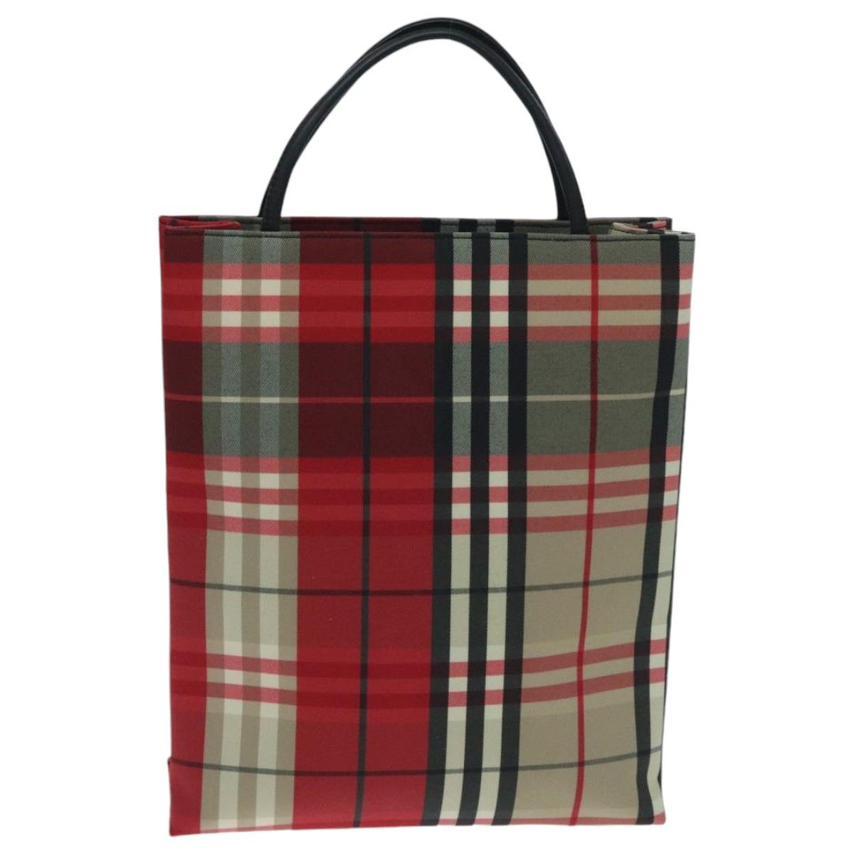 Burberry Nova Check Red Canvas Tote Bag (Pre-Owned) Size ONE SIZE - 1 Thumbnail