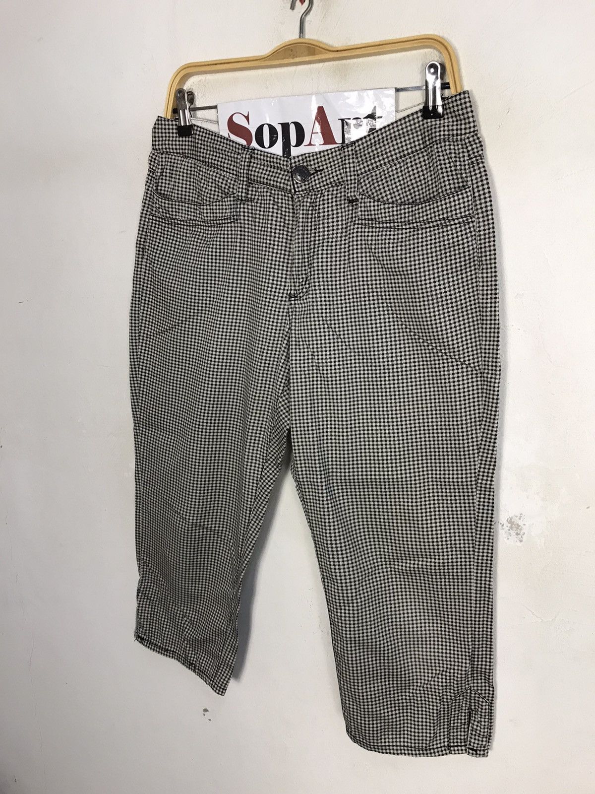 Japanese Brand × Vintage Michiko London Jeans Design Plaid Zipper Short Pants Size US 30 / EU 46 - 4 Thumbnail