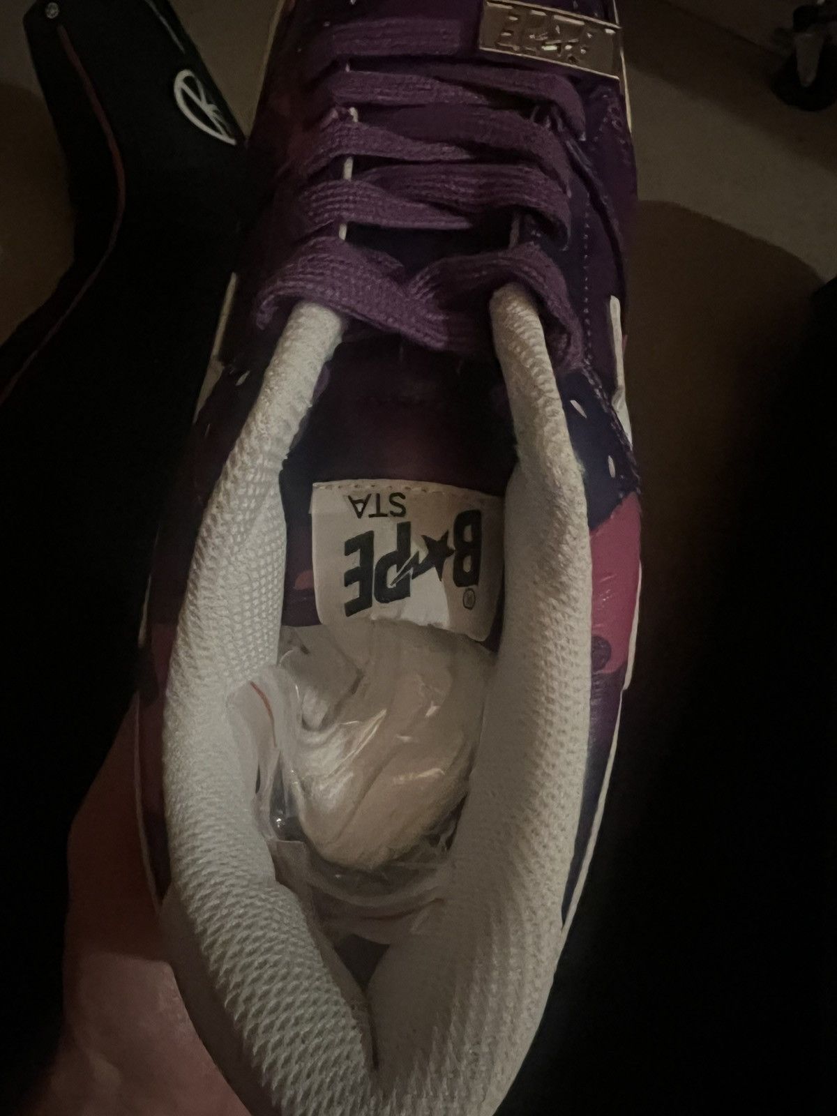 Bape A bathing ape Bape Bapesta purple camo sneakers size 10 Size US 10 / EU 43 - 9 Thumbnail