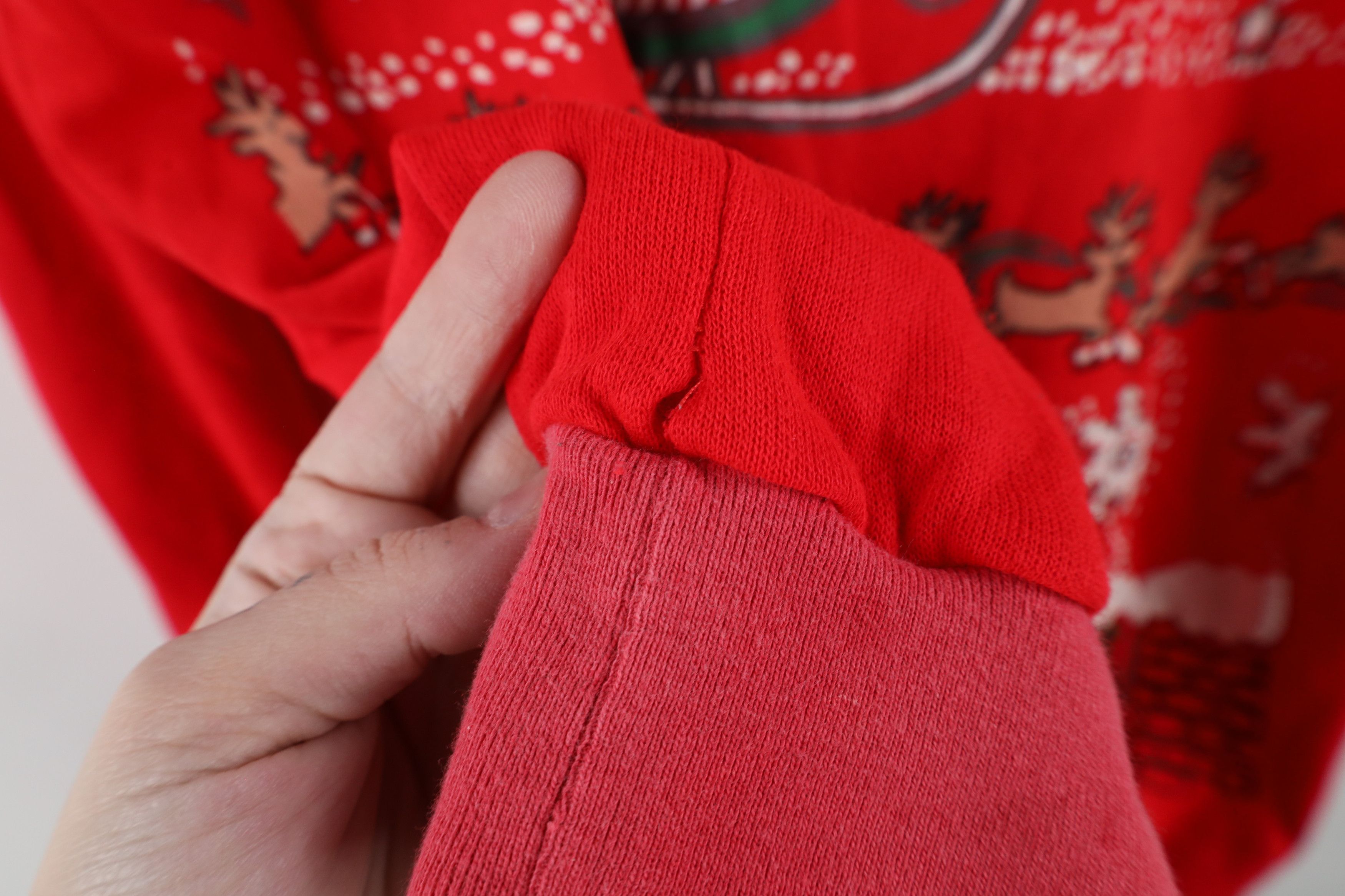 Vintage Vintage 90s Christmas Santa All Over Print Sweatshirt USA Size L / US 10 / IT 46 - 12 Thumbnail