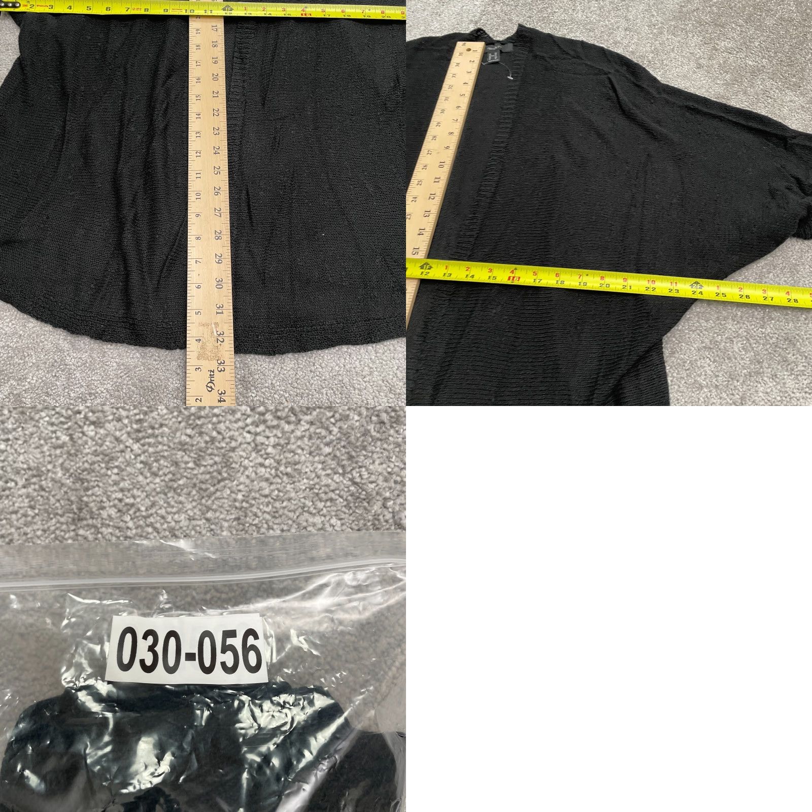 Forever 21 FOREVER 21 Cardigan Sweater Womens 0X Black Short Sleeve Dolman Open Knit Logo Size XL / US 12-14 / IT 48-50 - 8 Thumbnail